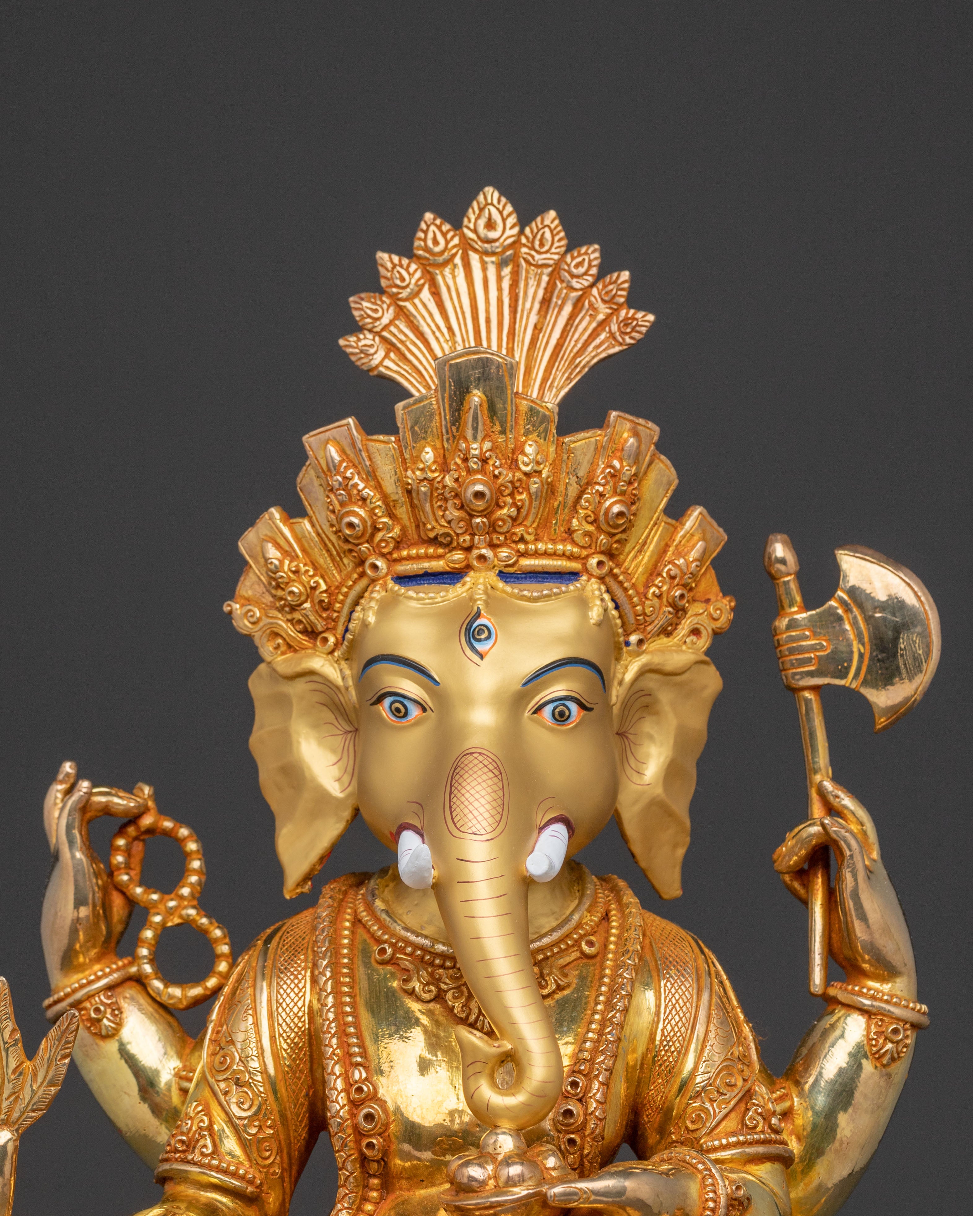 God Ganesh Traditional Golden Statue For