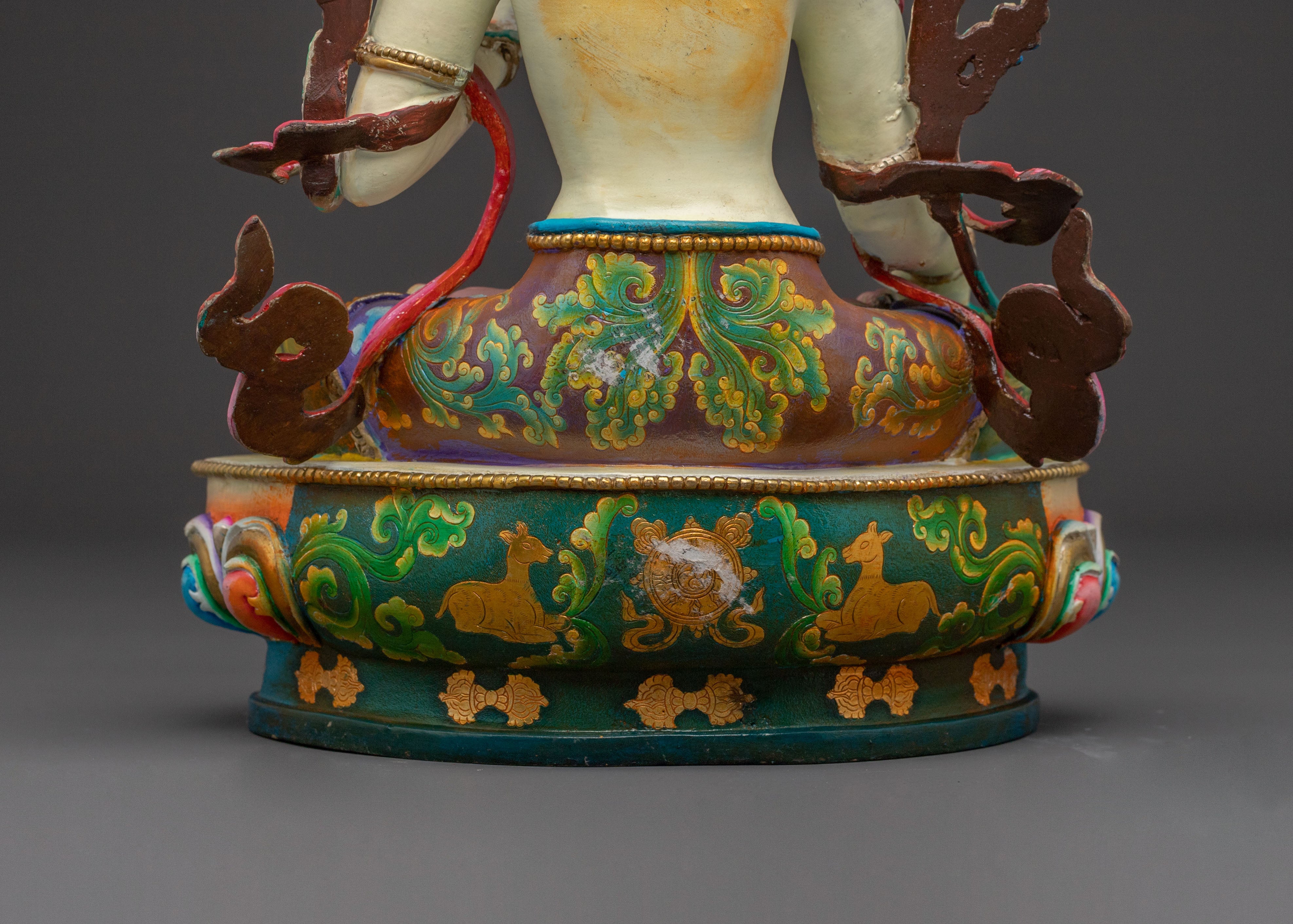 White Tara Statue – Hand-Gilded Copper