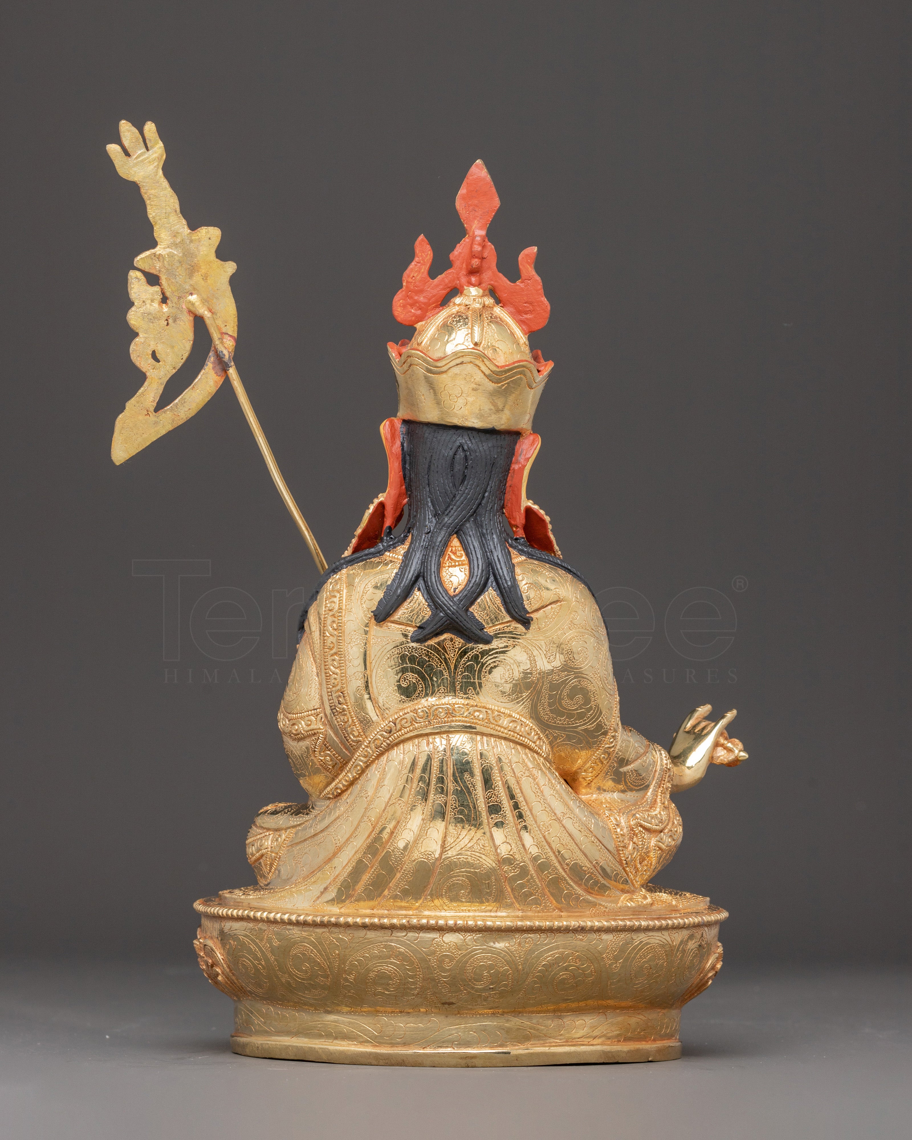 Golden Padmasambhava Handmade Statue | Guru Rinpoche Artwork
