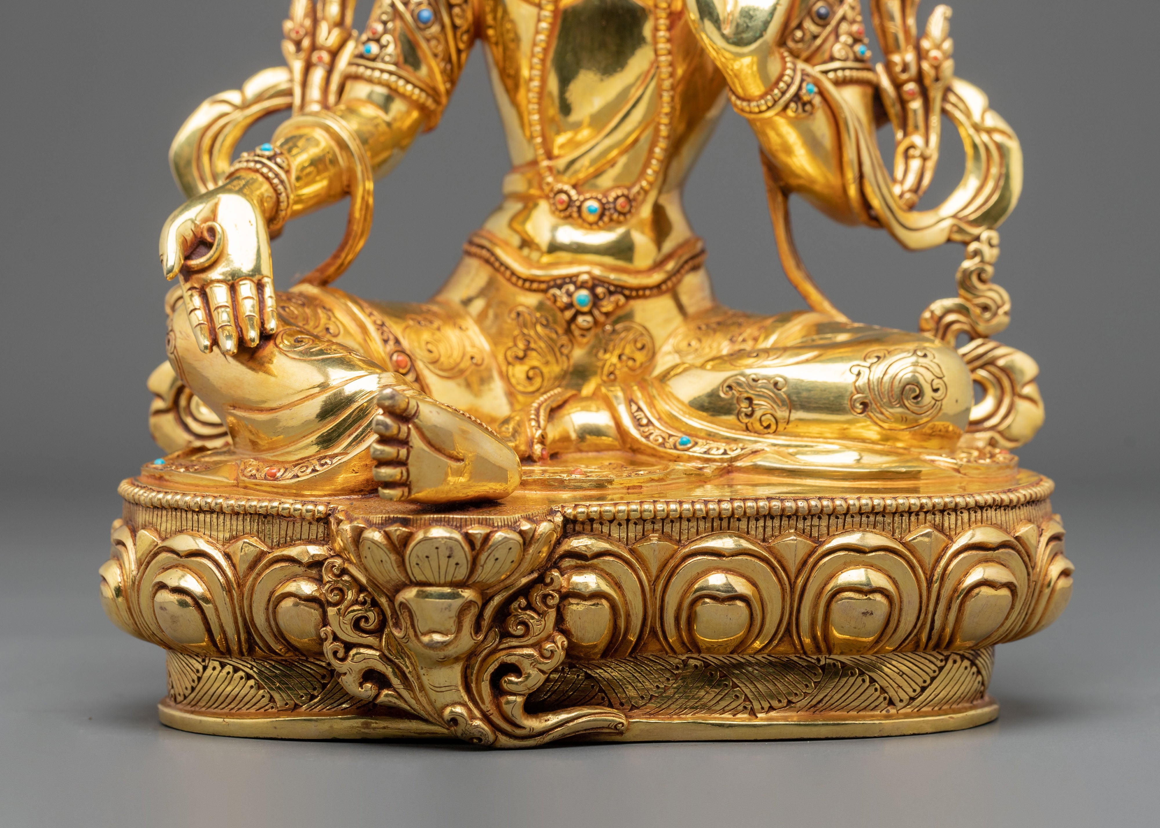 Green Tara Statue | Handcrafted Tibetan Figurine