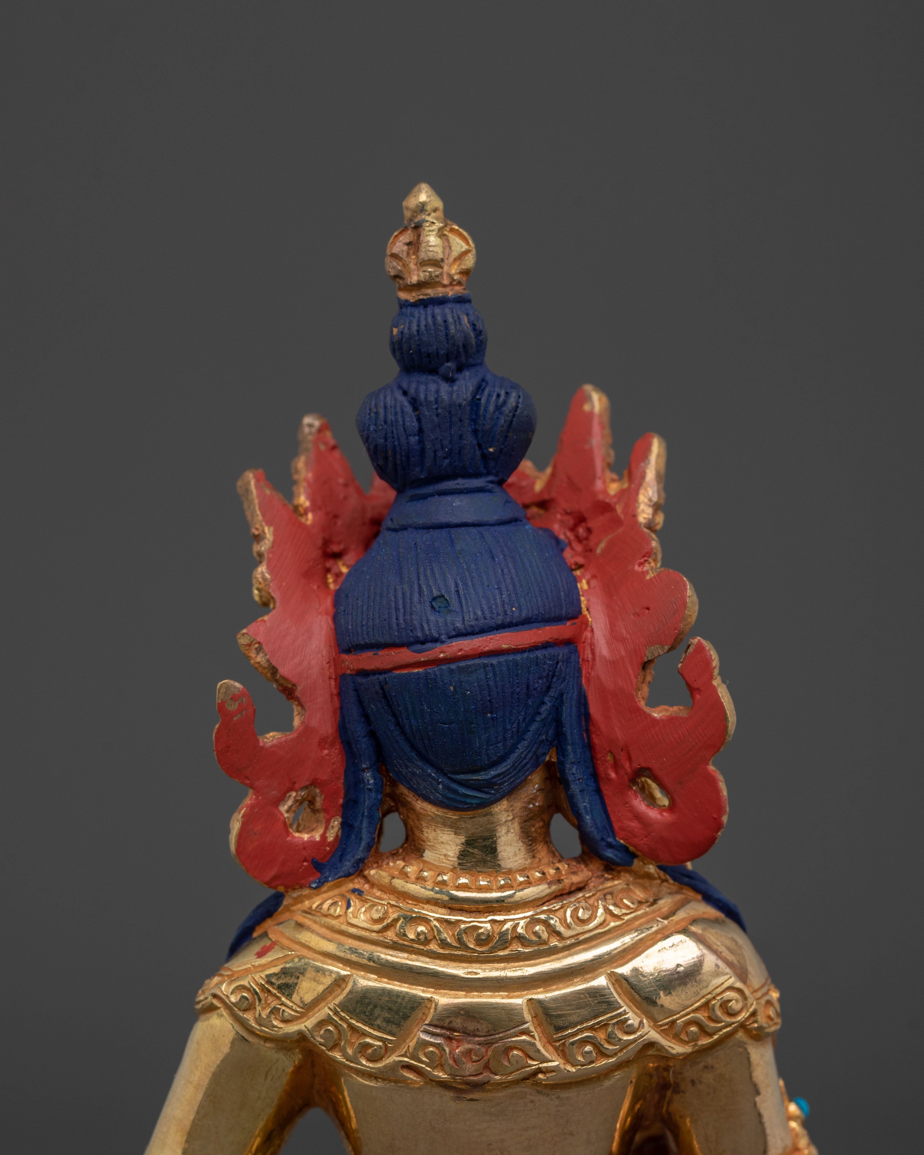 Vajrasattva Traditionally Hand Carved Statue : Altar Decor