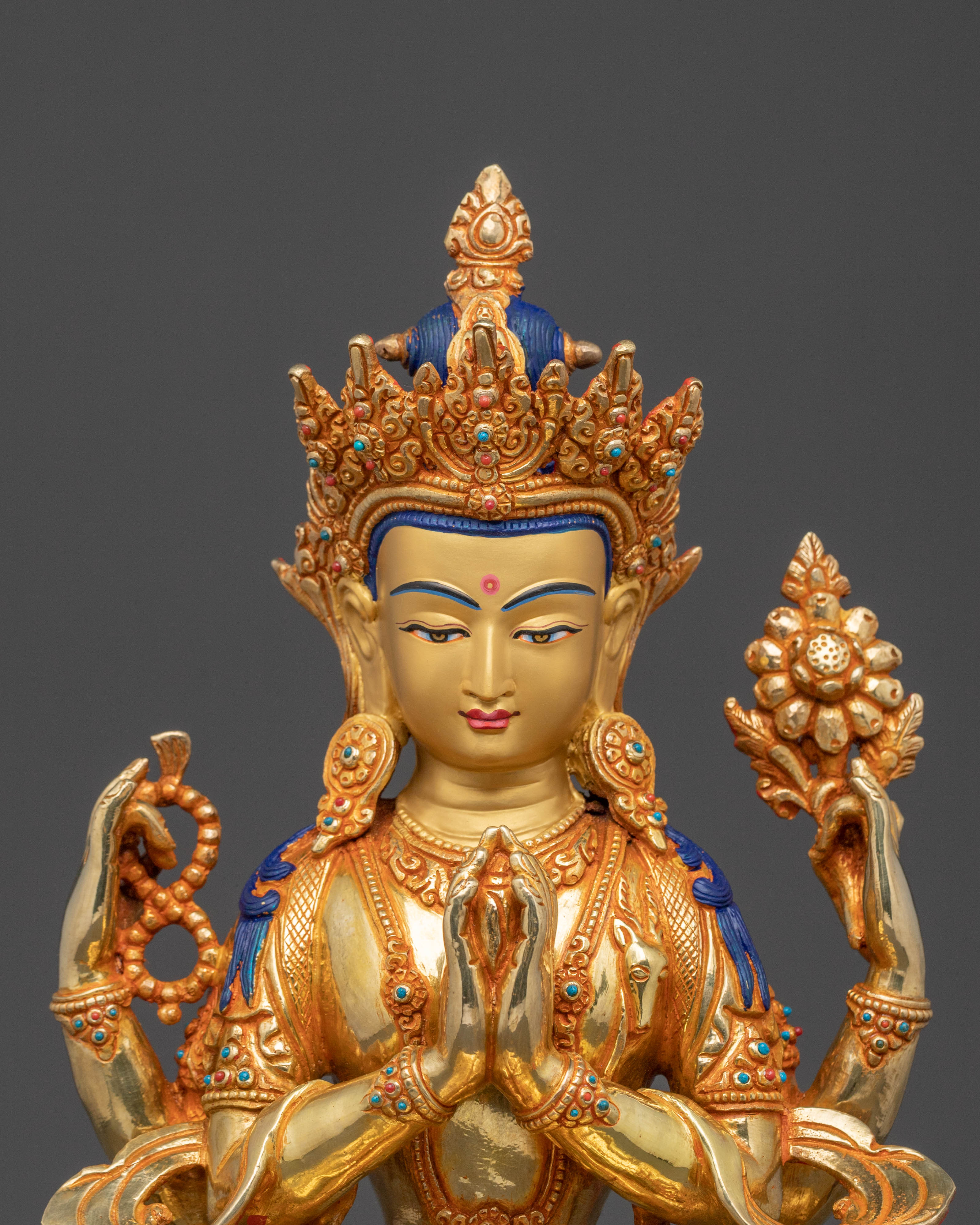 Divine Statue of Chenrezig – Handcrafted in Nepal