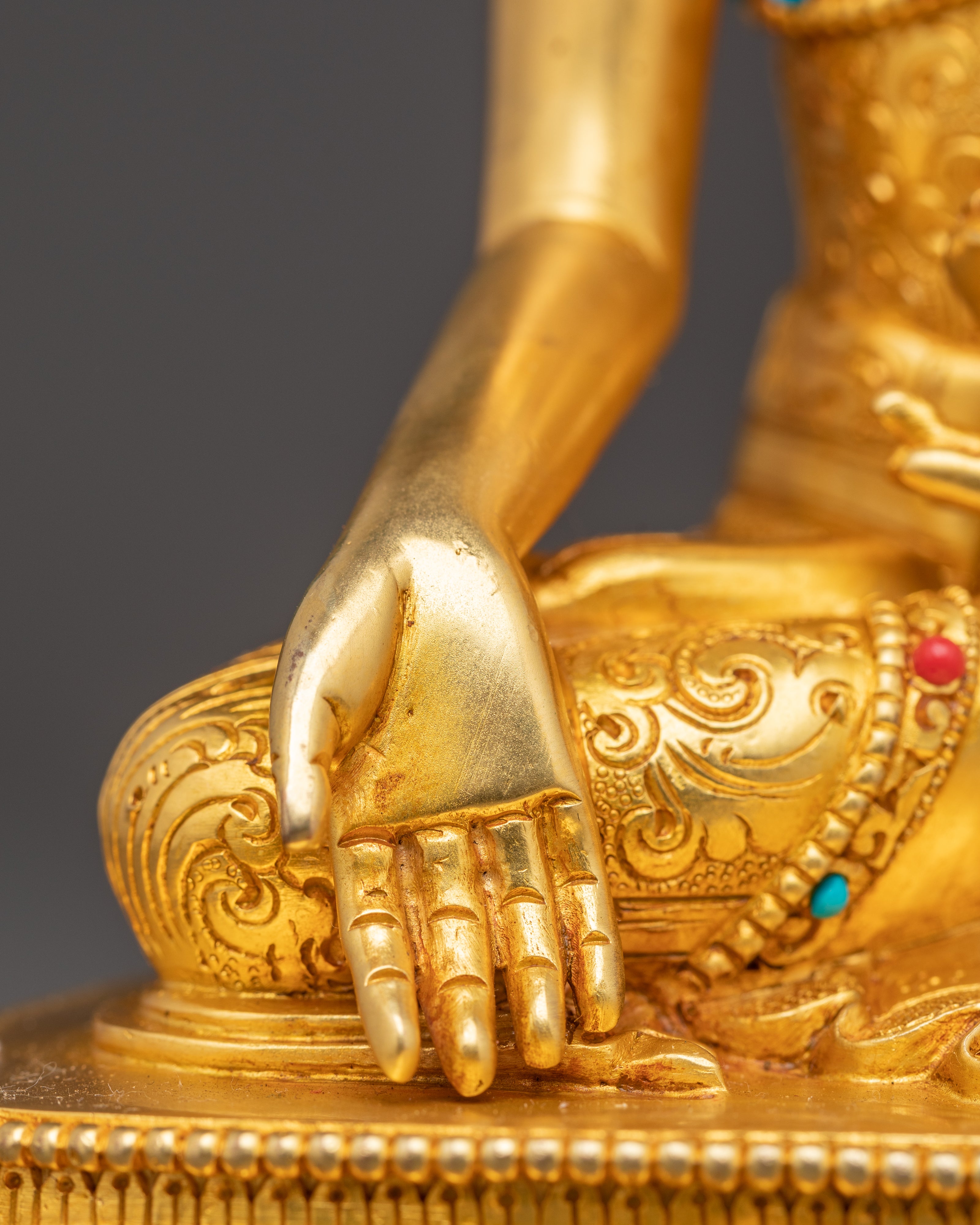 Handcrafted Golden Statue Set of Five Dhyani Buddhas