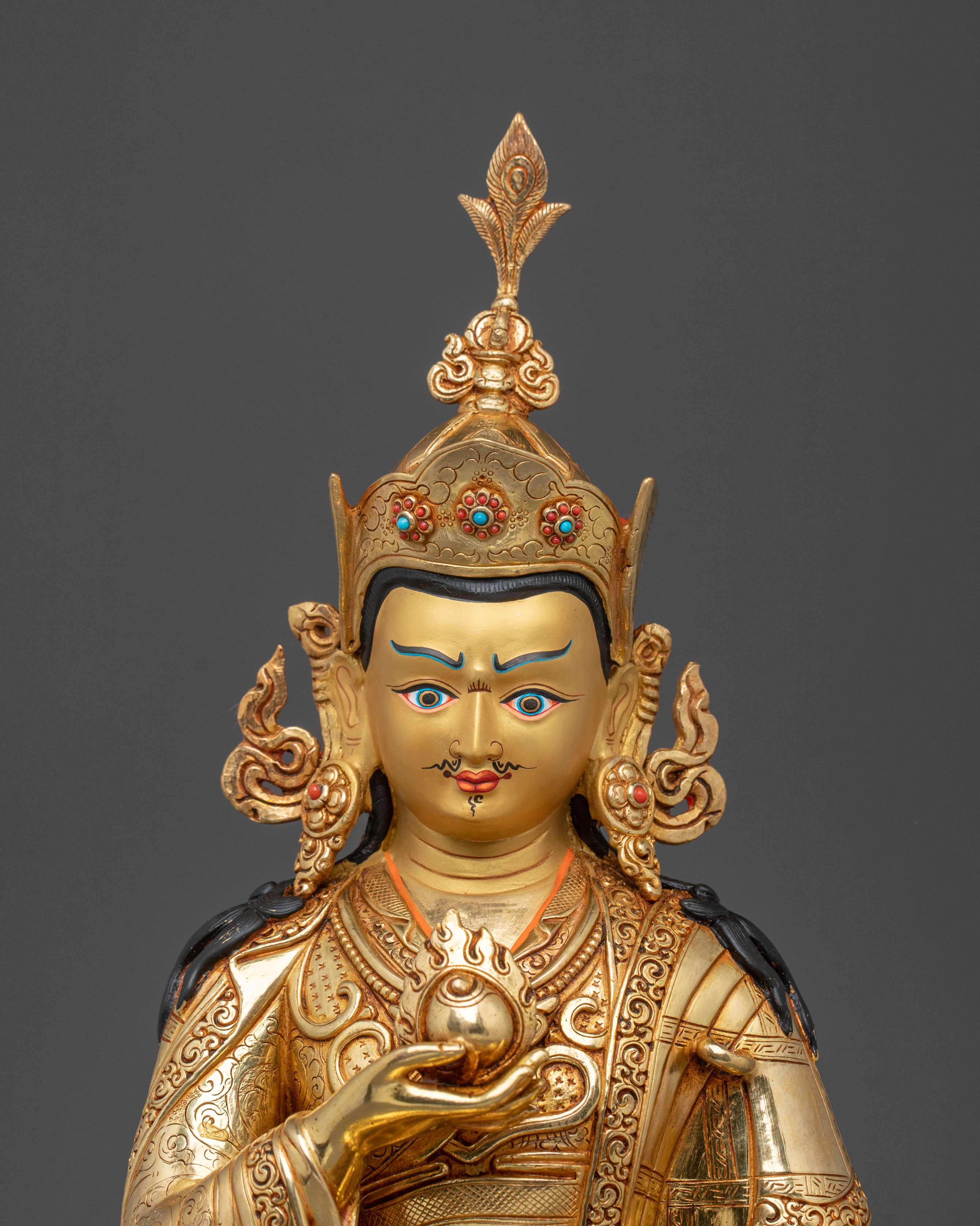 Guru Norla Buddhist Statue | 24K Gold Gilded Sacred Sculpture