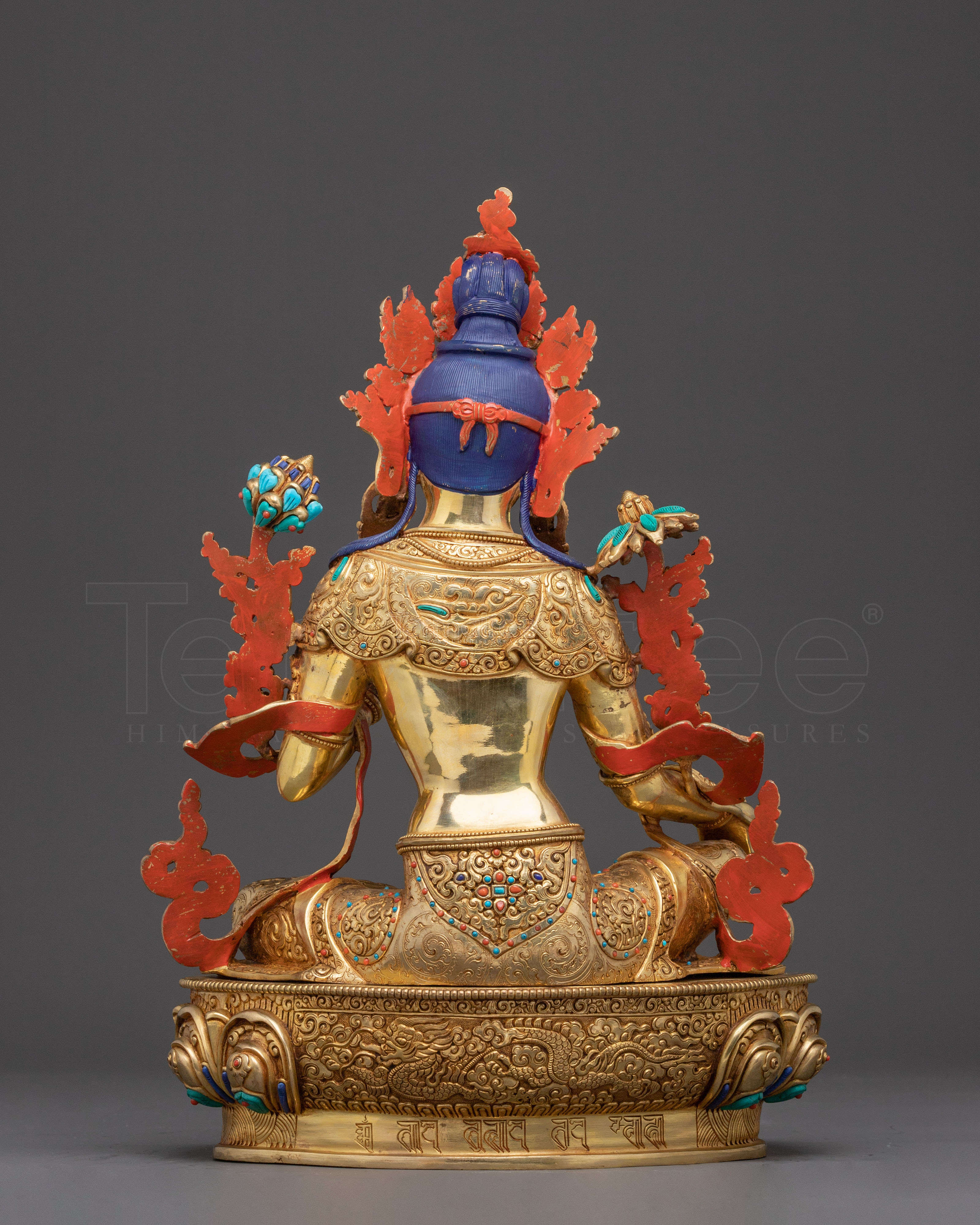 Exquisite 24K Gold Gilded Green Tara Mother of Liberation Statue