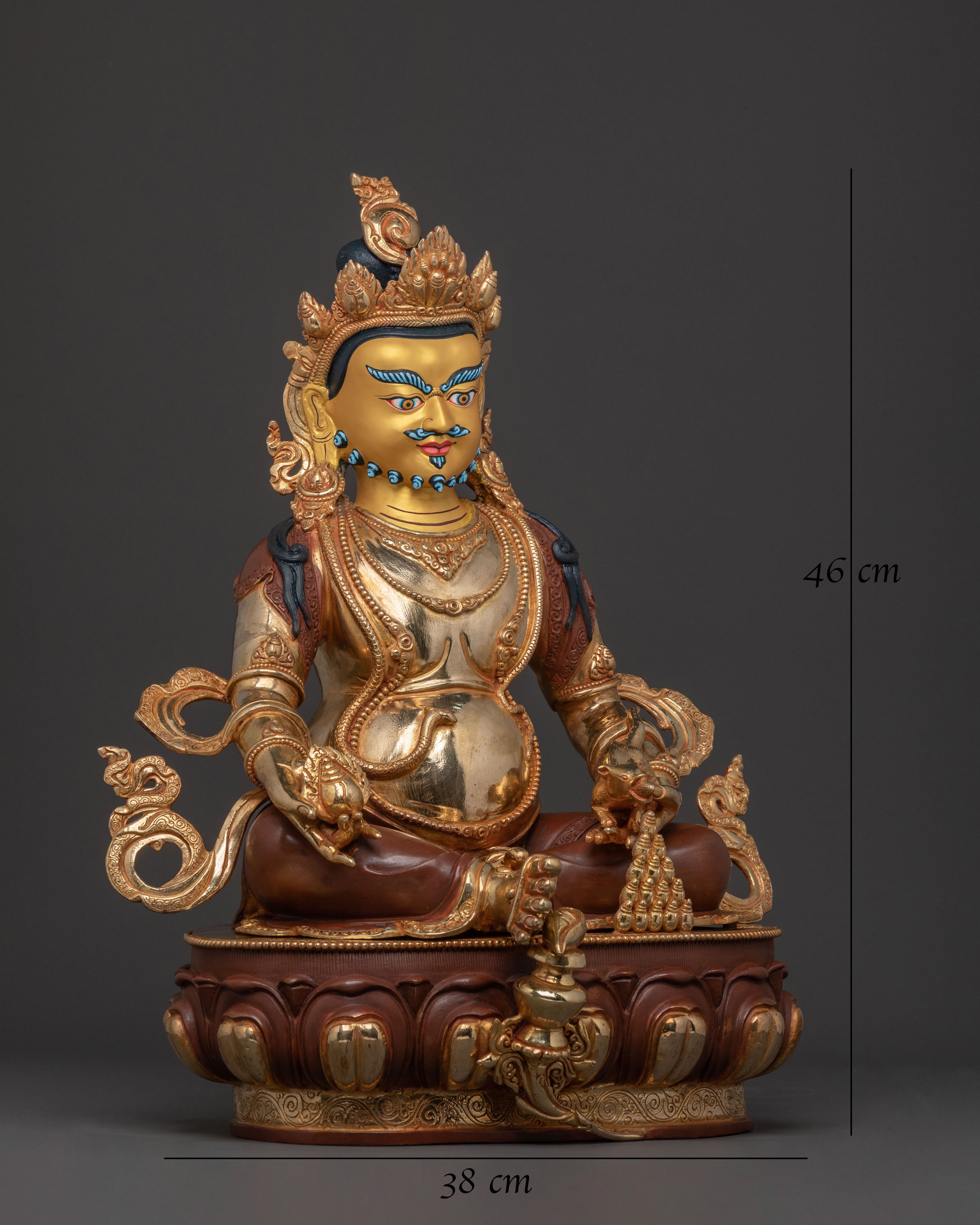 Golden Dzambhala Prosperity Statue | Handcrafted in Nepal