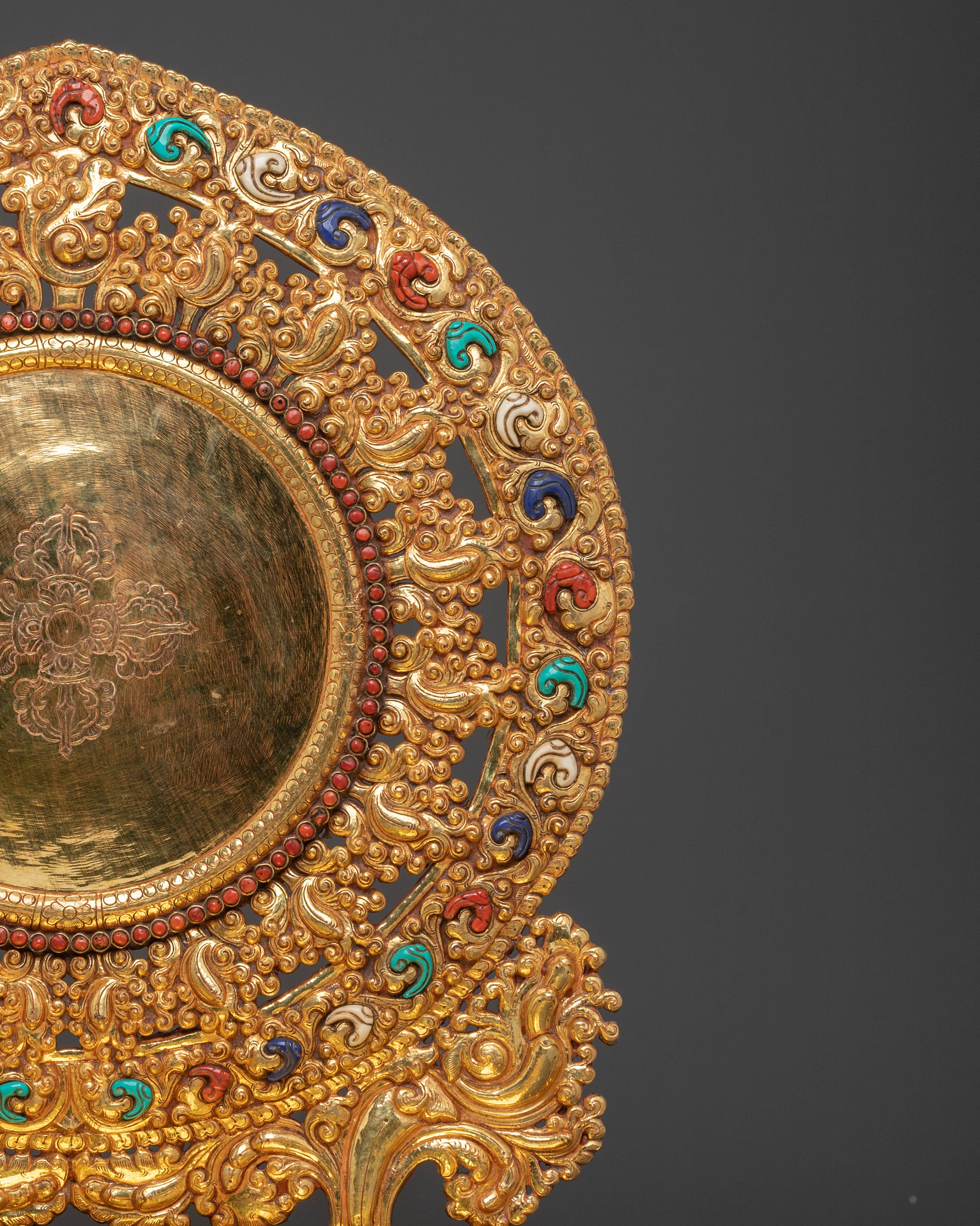Exquisite 24K Gold Gilded Handcrafted Sacred Throne