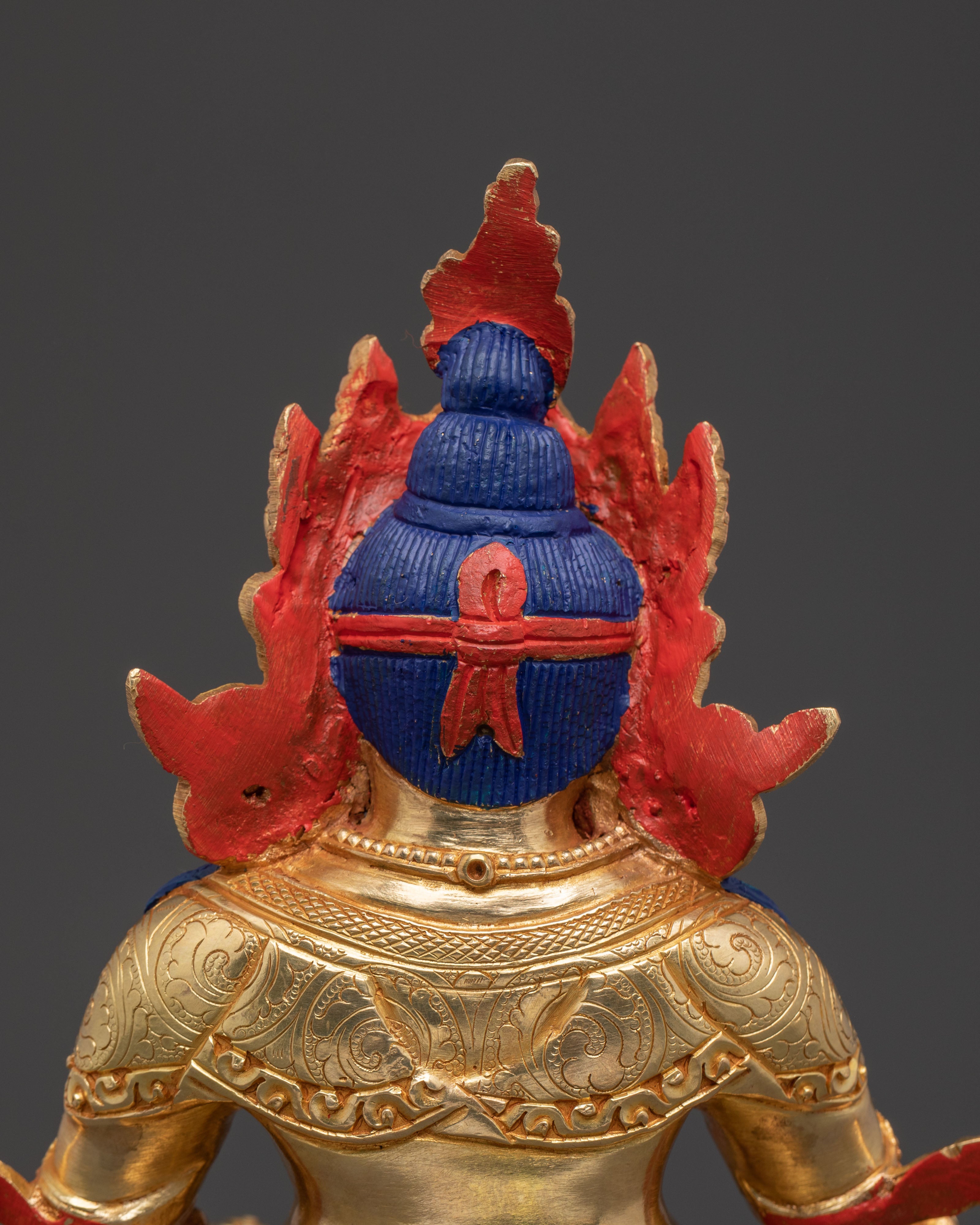 Sacred Statue of Dzambhala | 24K Gold Gilded Copper Statue