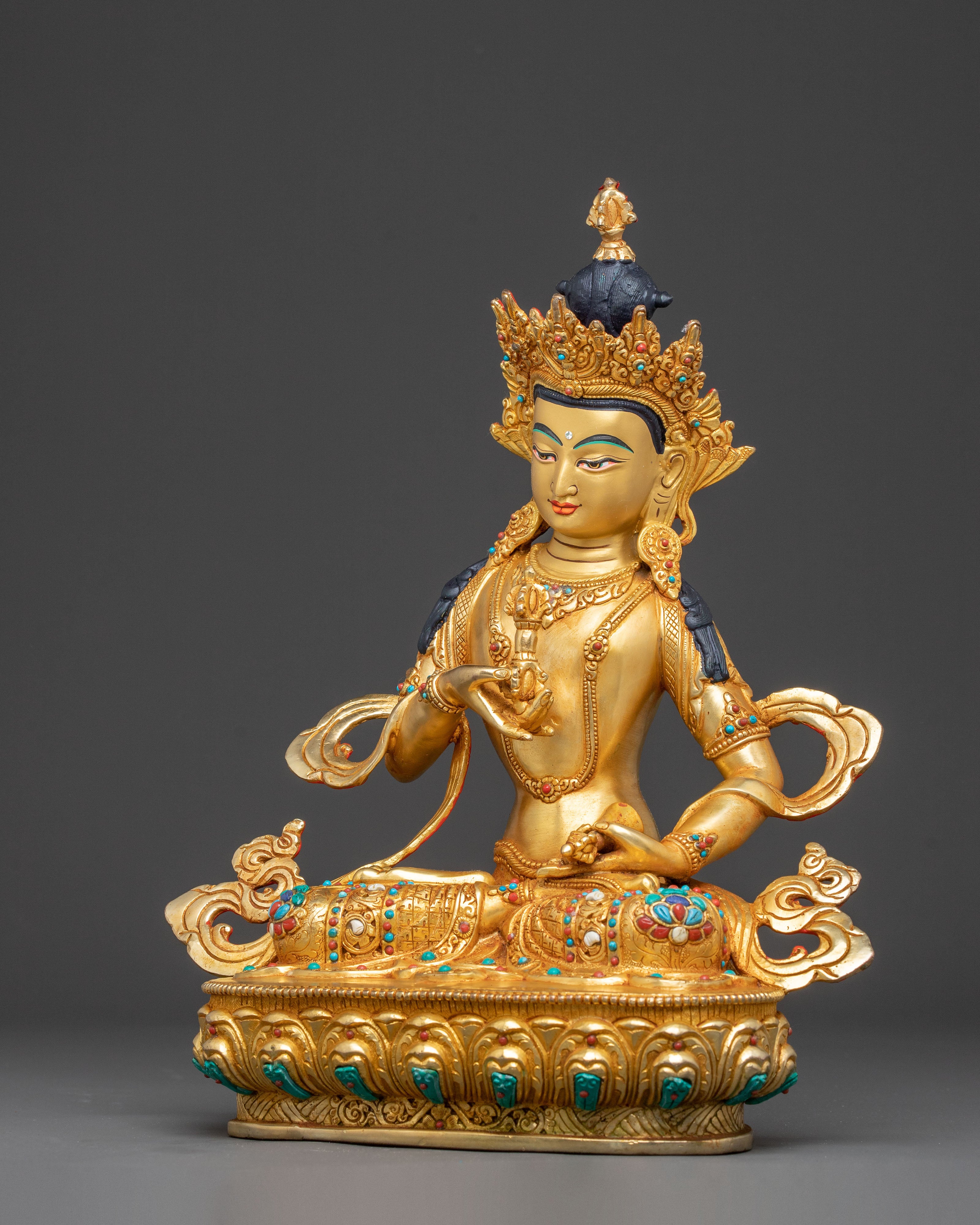 Golden Vajrasattva Himalayan Copper Statue | Purification and Inner Clarity
