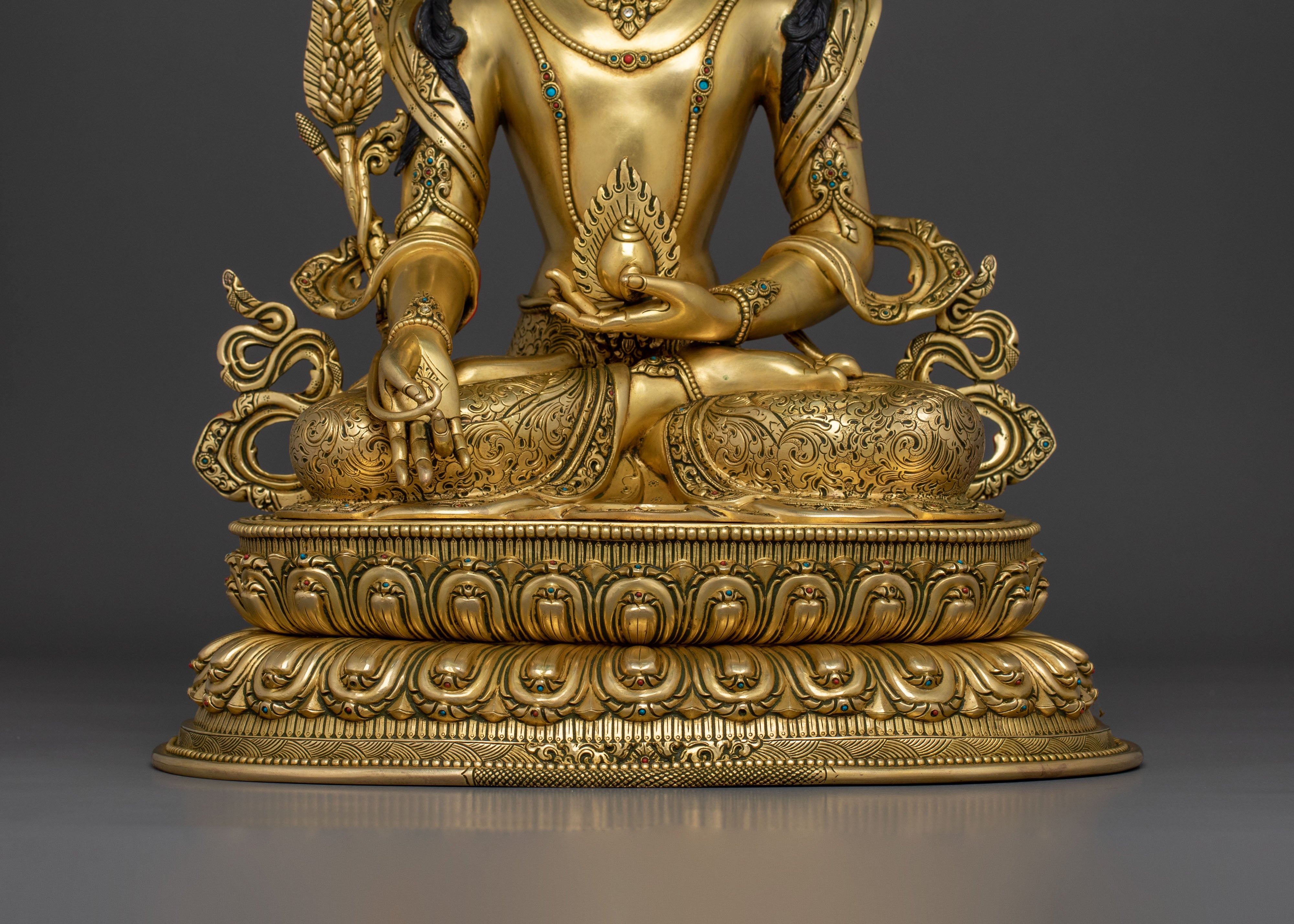 Handmade Kshitigarbha Sculpture | Himalayan Altar Decor