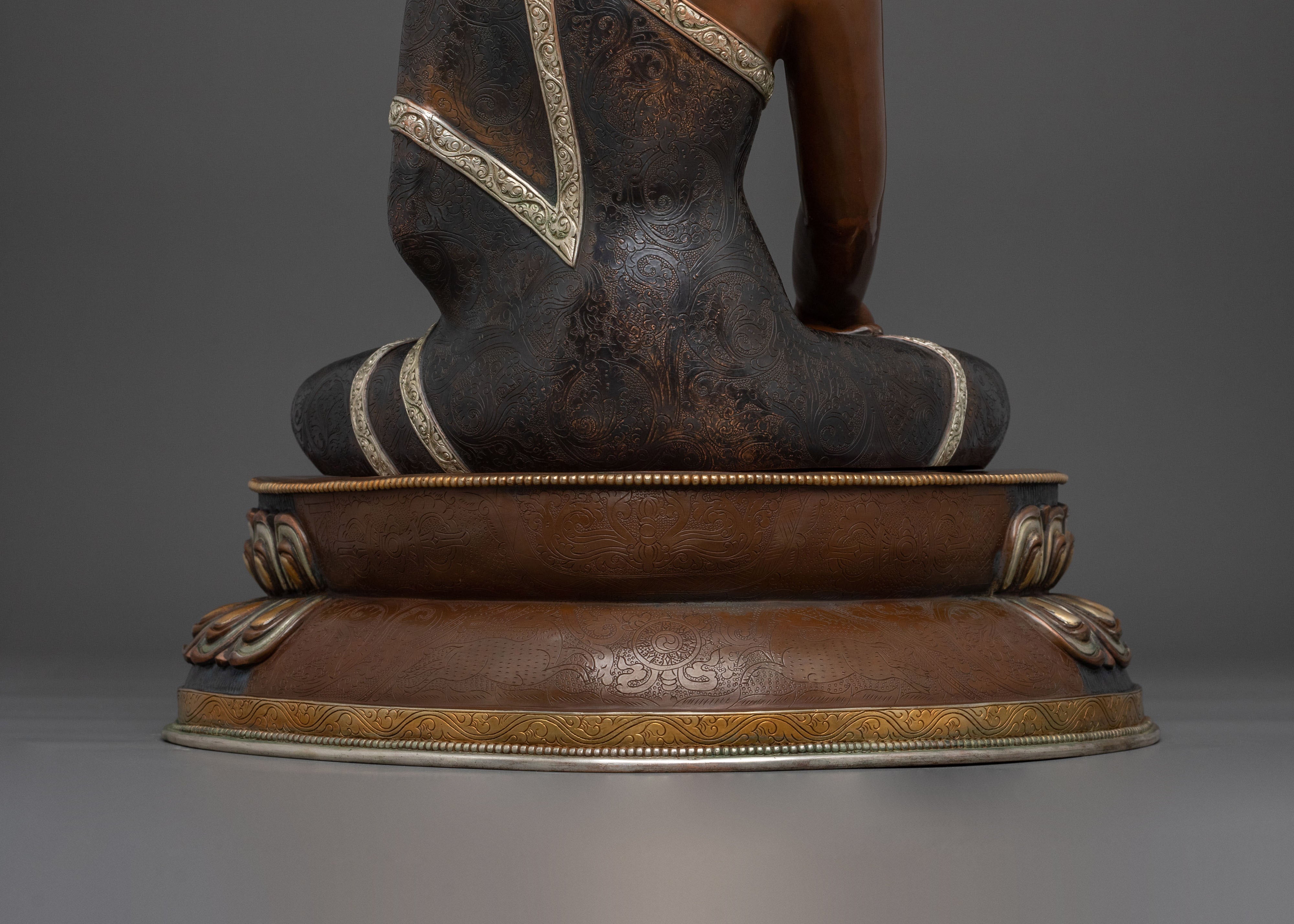 Hand Carved Sacred Shakyamuni Buddha Statue