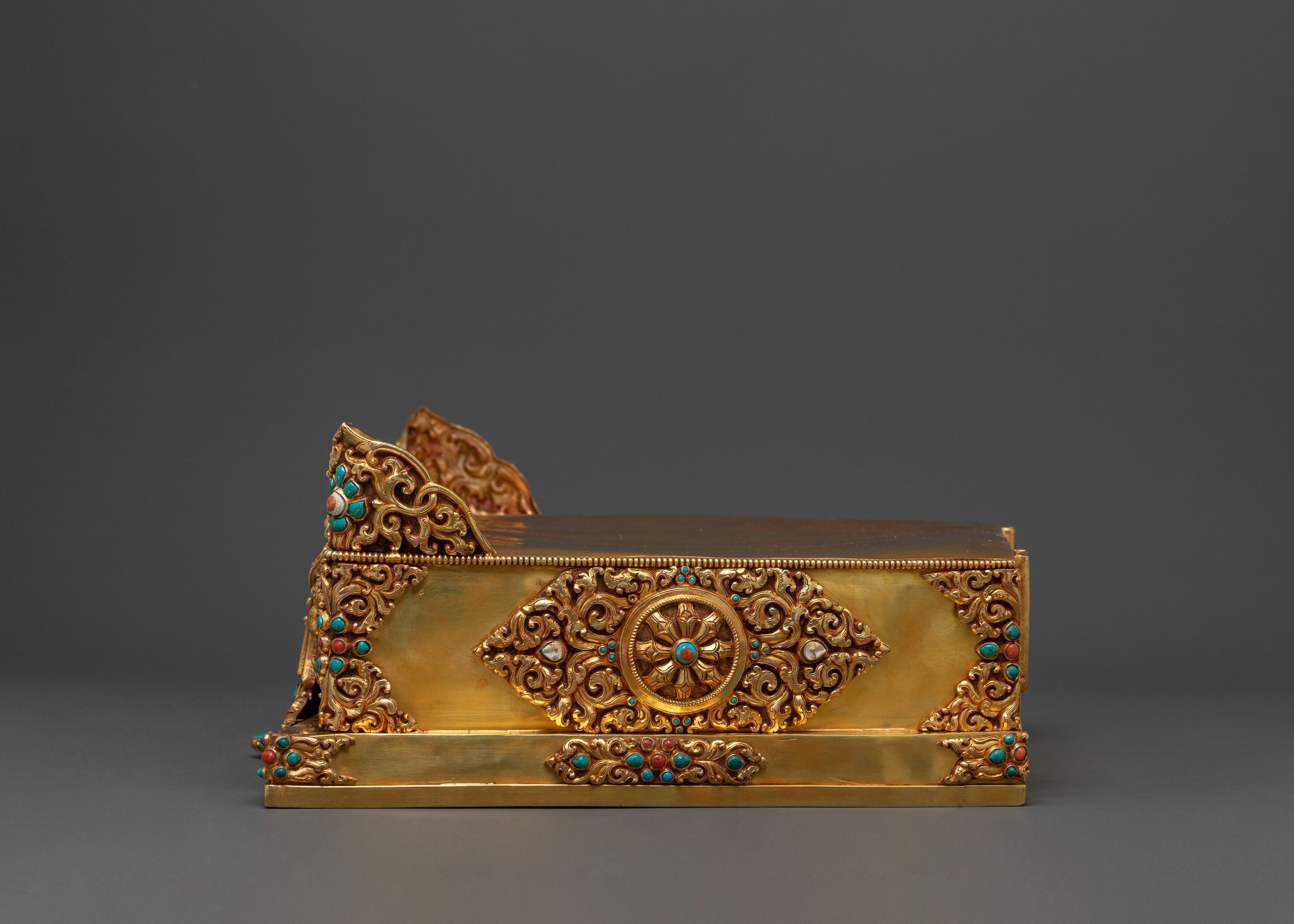 Exquisite 24K Gold Gilded Tibetan Throne