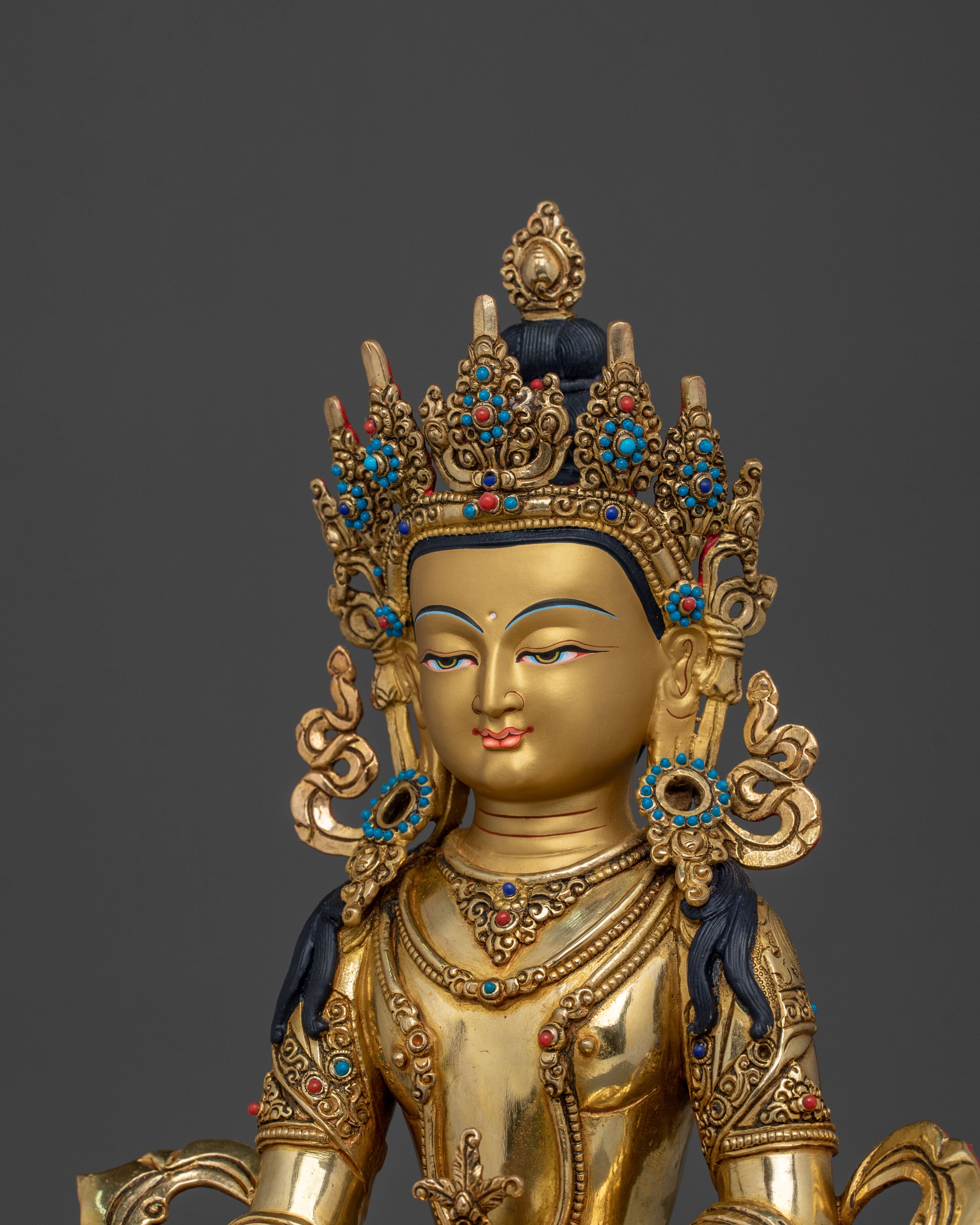 Kshitigarbha Tibetan Sculpture: Bodhisattva of Compassion