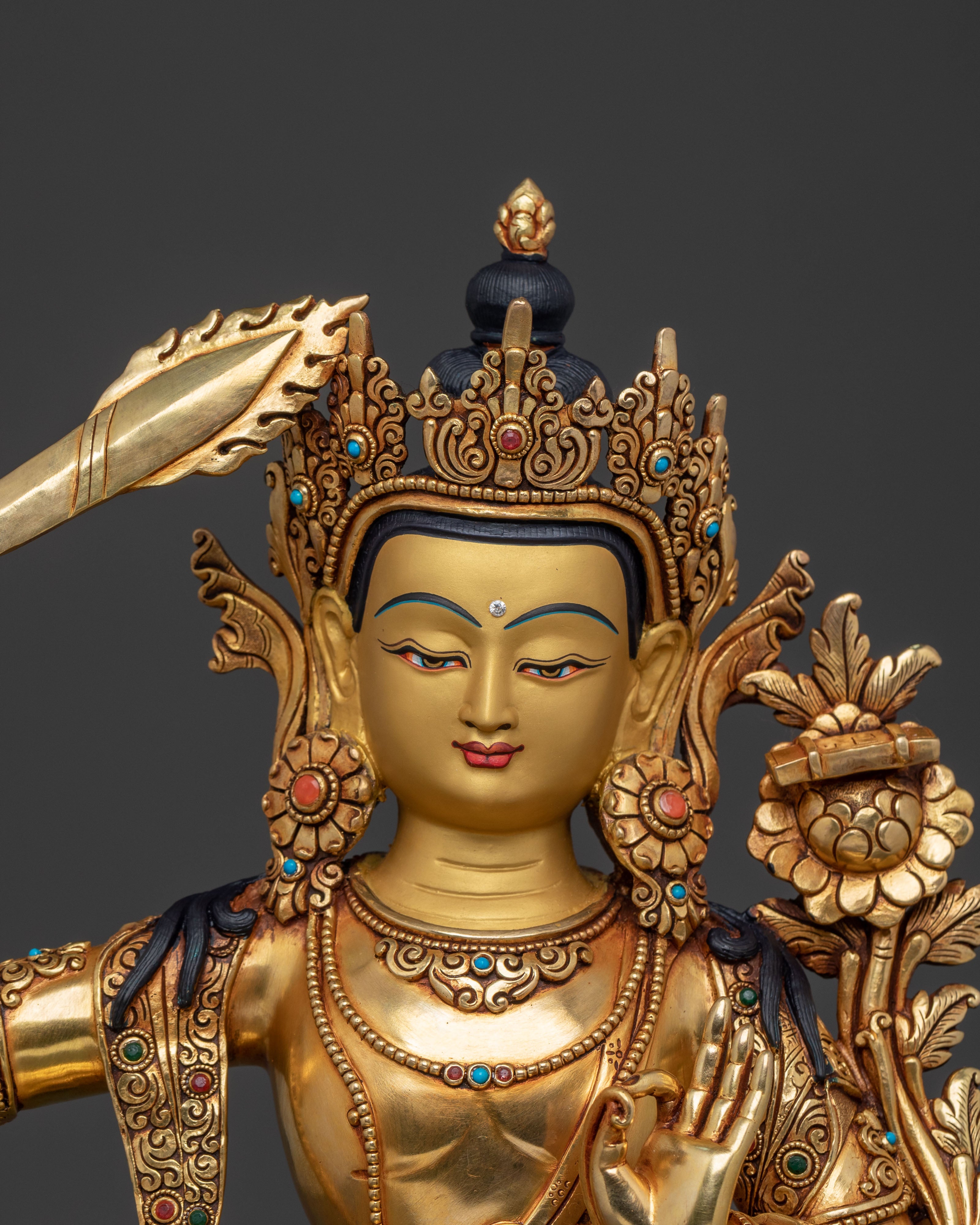 Radiant Manjushri Wisdom Statue | Enlightened Decor for Spiritual Spaces