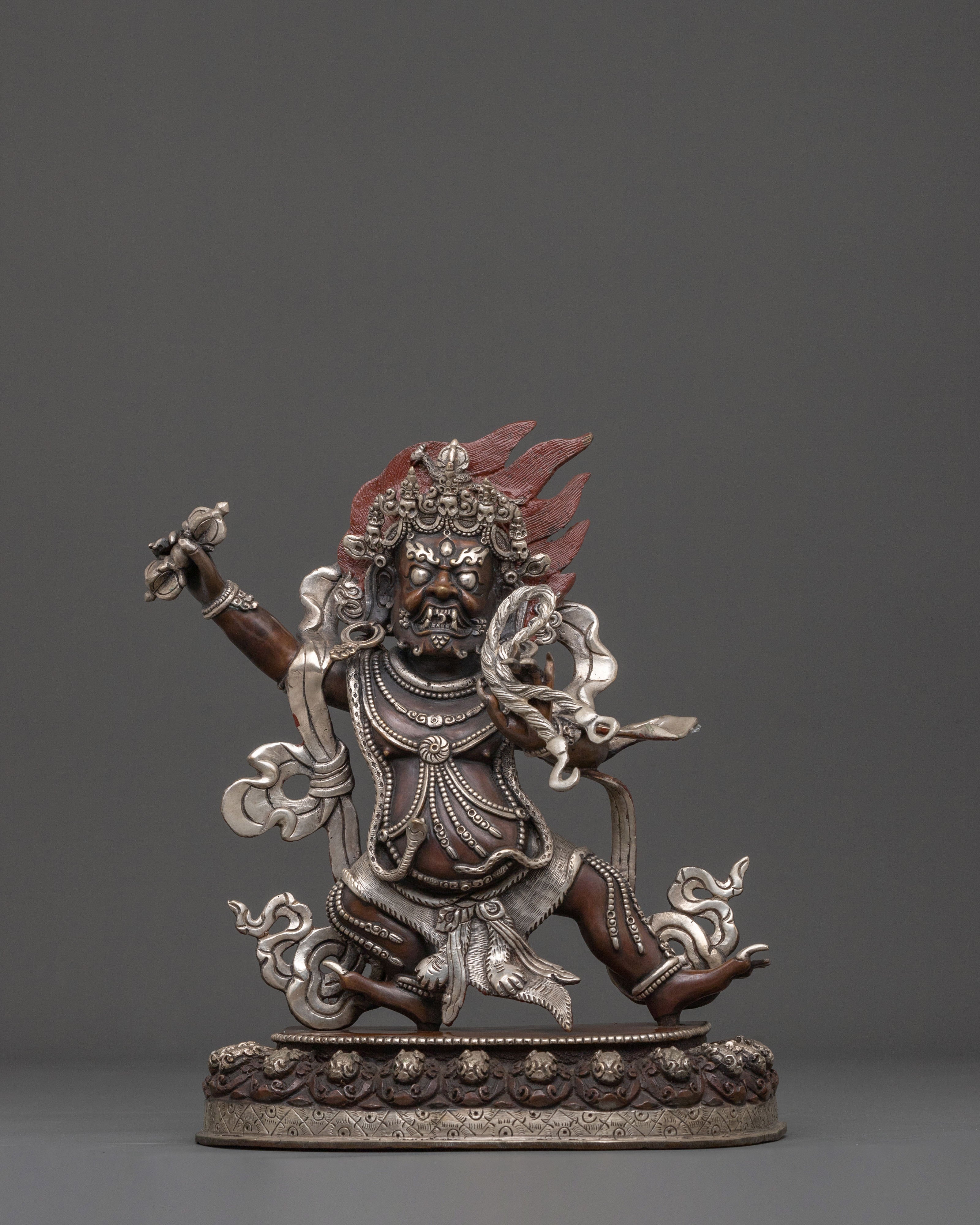 Vajrapani Divine Sculpture for Altar | Wrathful Protector Deity