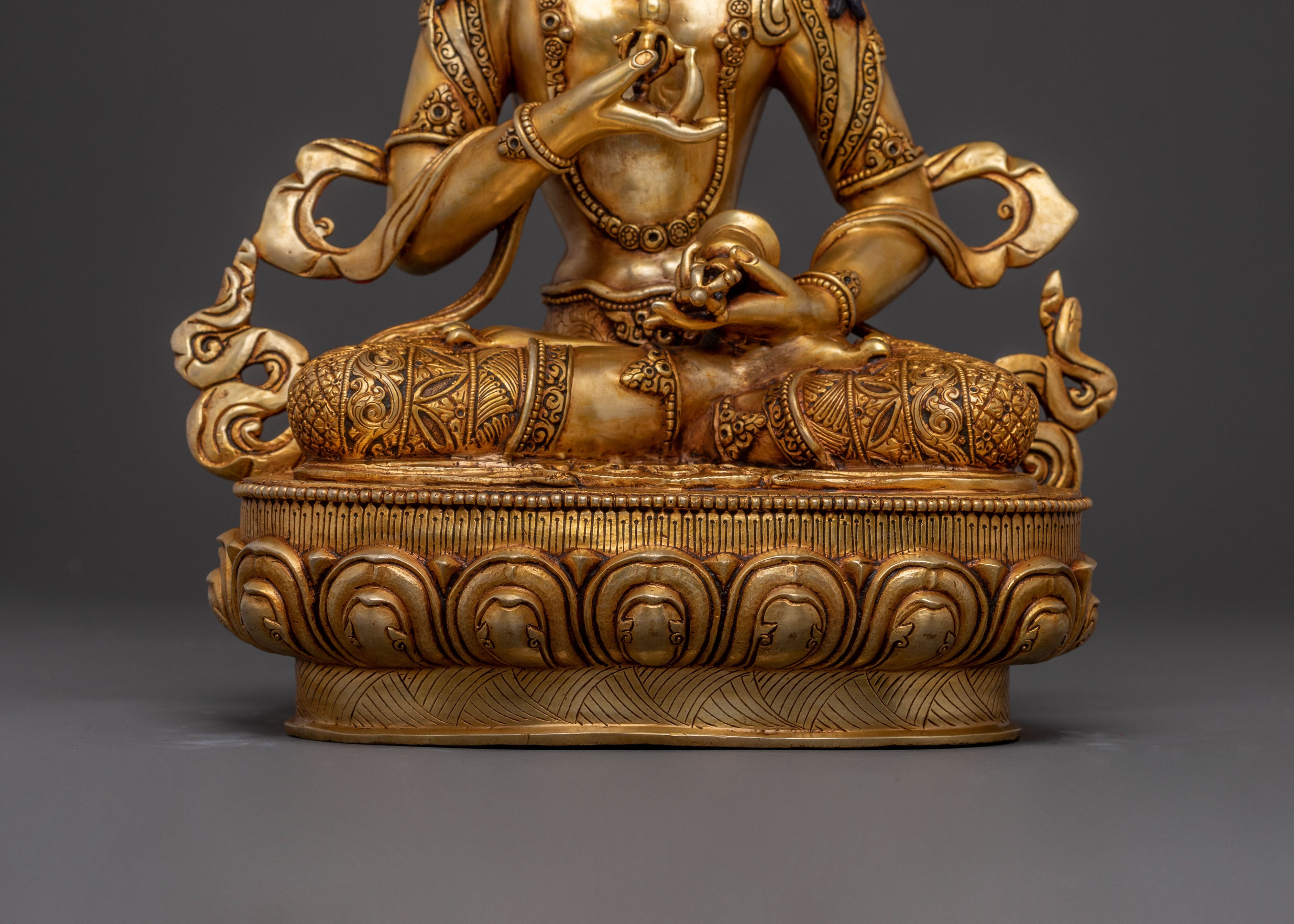 Exquisite Gold Gilded Purification and Healing Statue of Vajrasattva