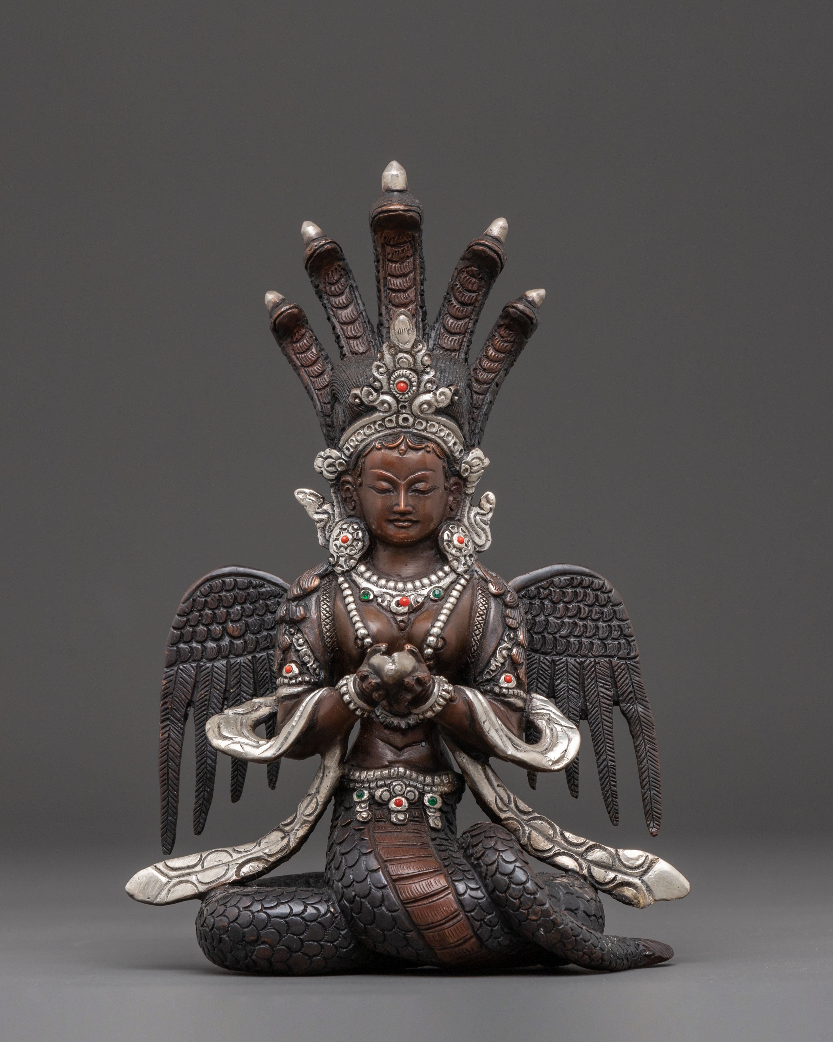 Handmade Sacred Naga Kanya Sculpture