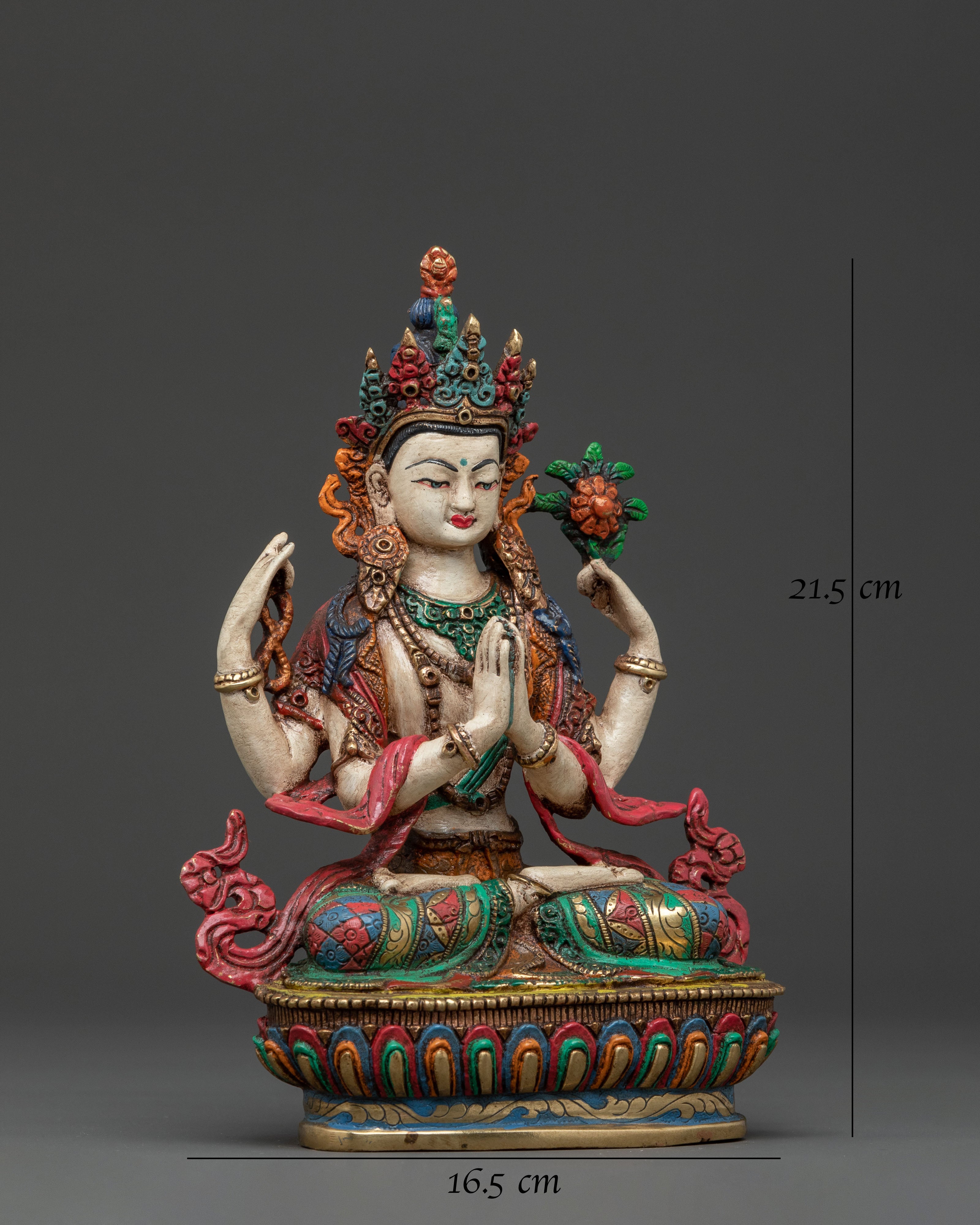 Enlightened Compassion Chenrezig Statue | Buddhist Decor