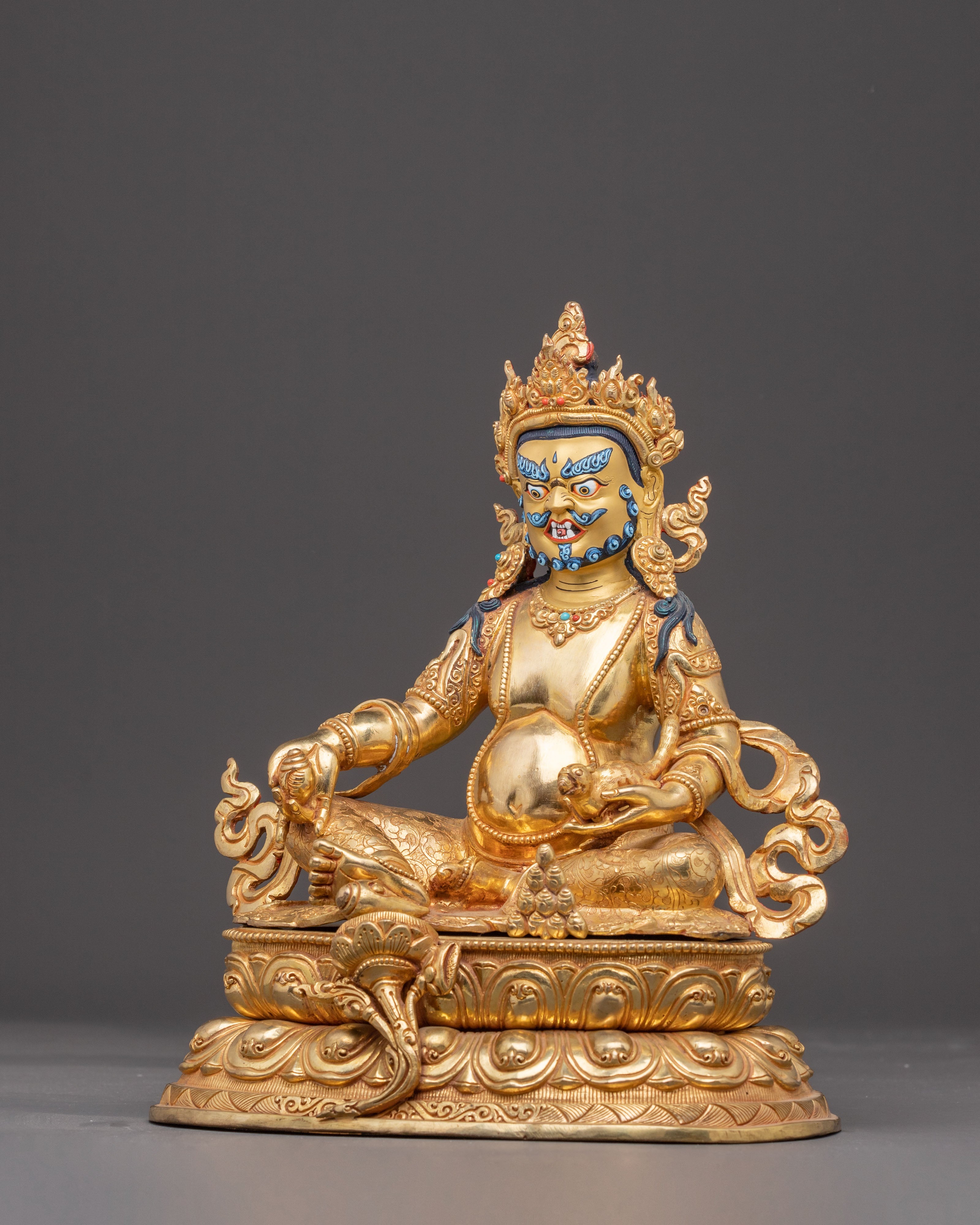 Golden Dzambhala Statue: Spiritual and Wealth Blessings