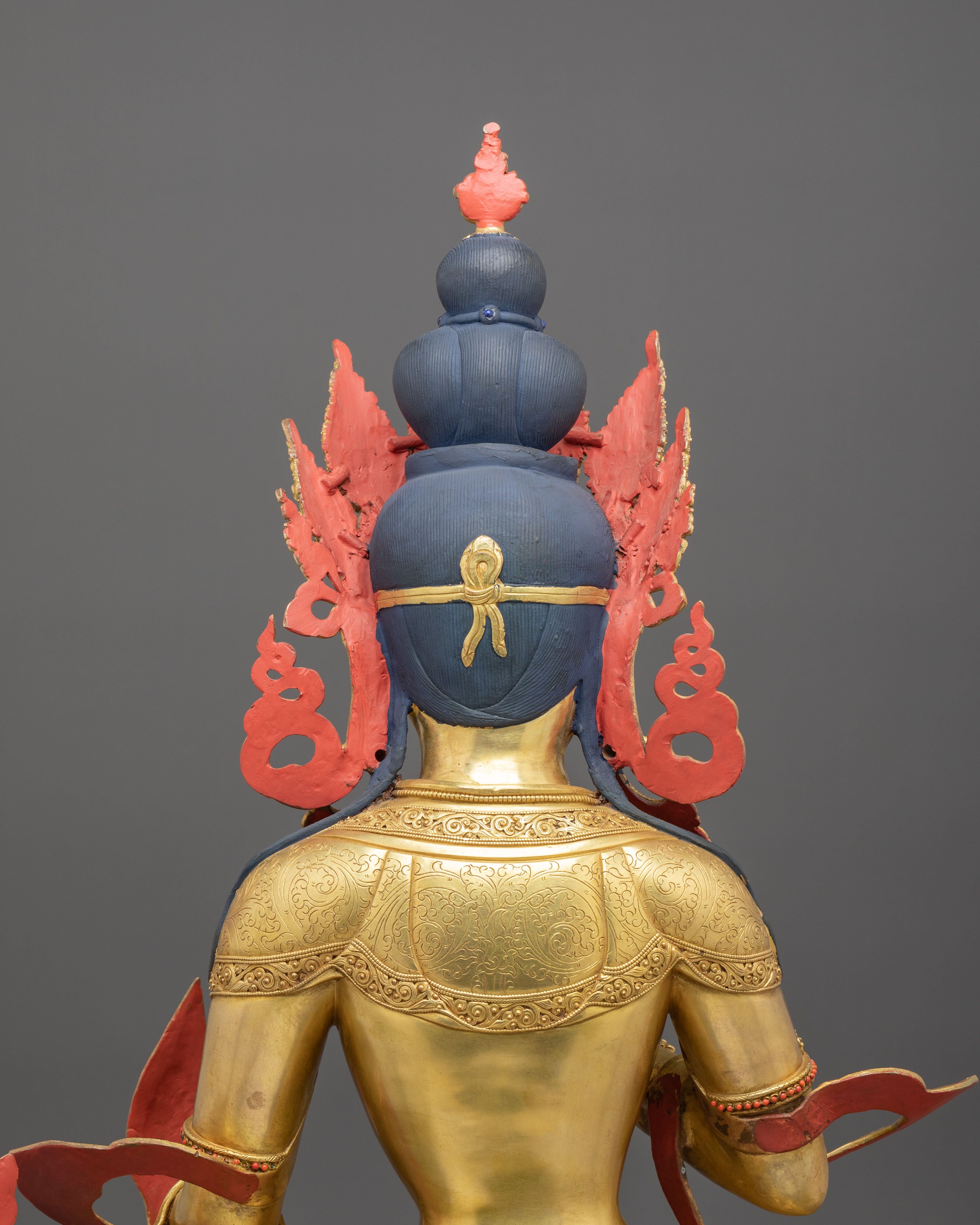 Kshitigarbha Sculpture | Exquisite 24K Gilded Craftsmanship