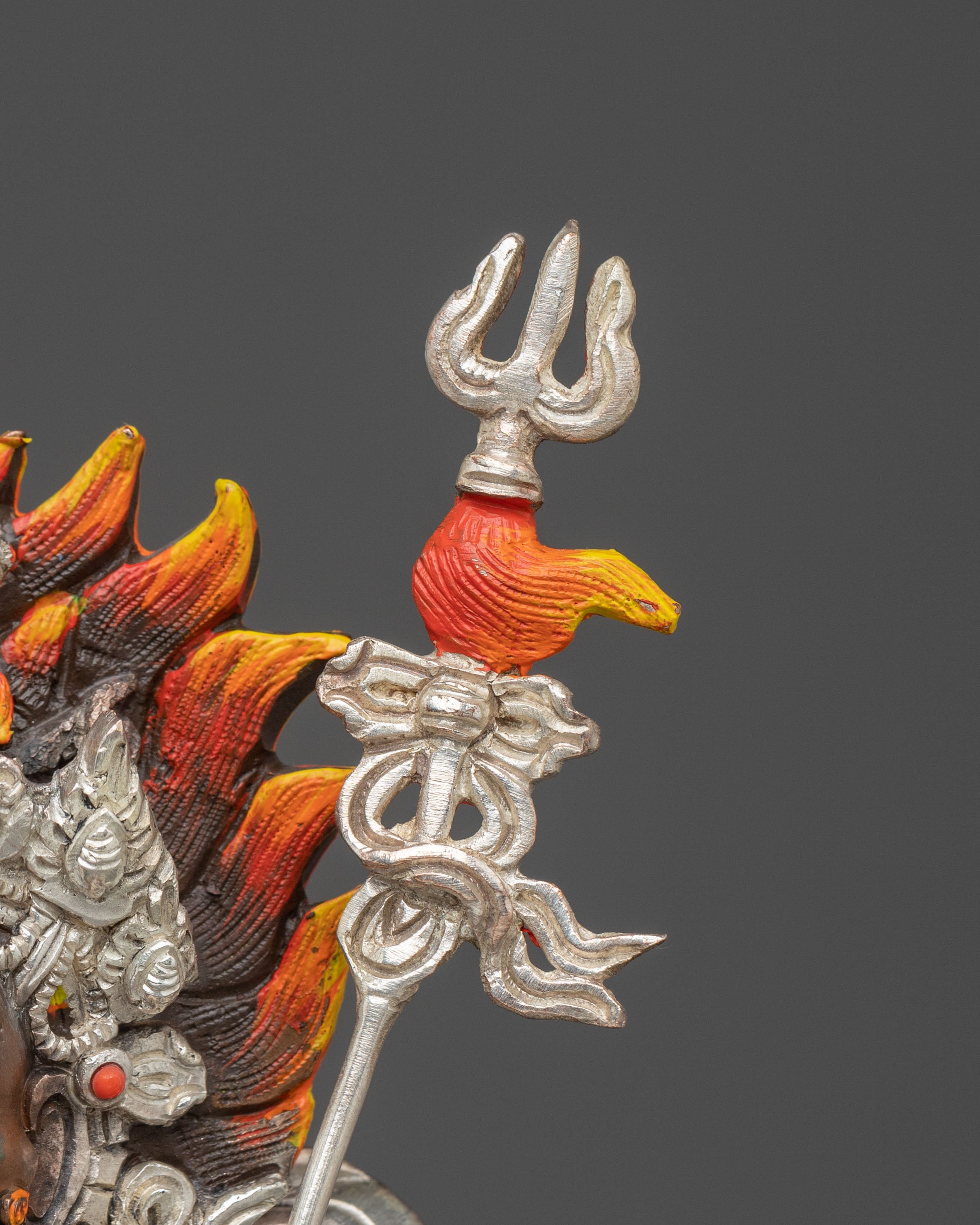 Sacred Statue of White Dzambhala: Deity of Wealth and Compassion