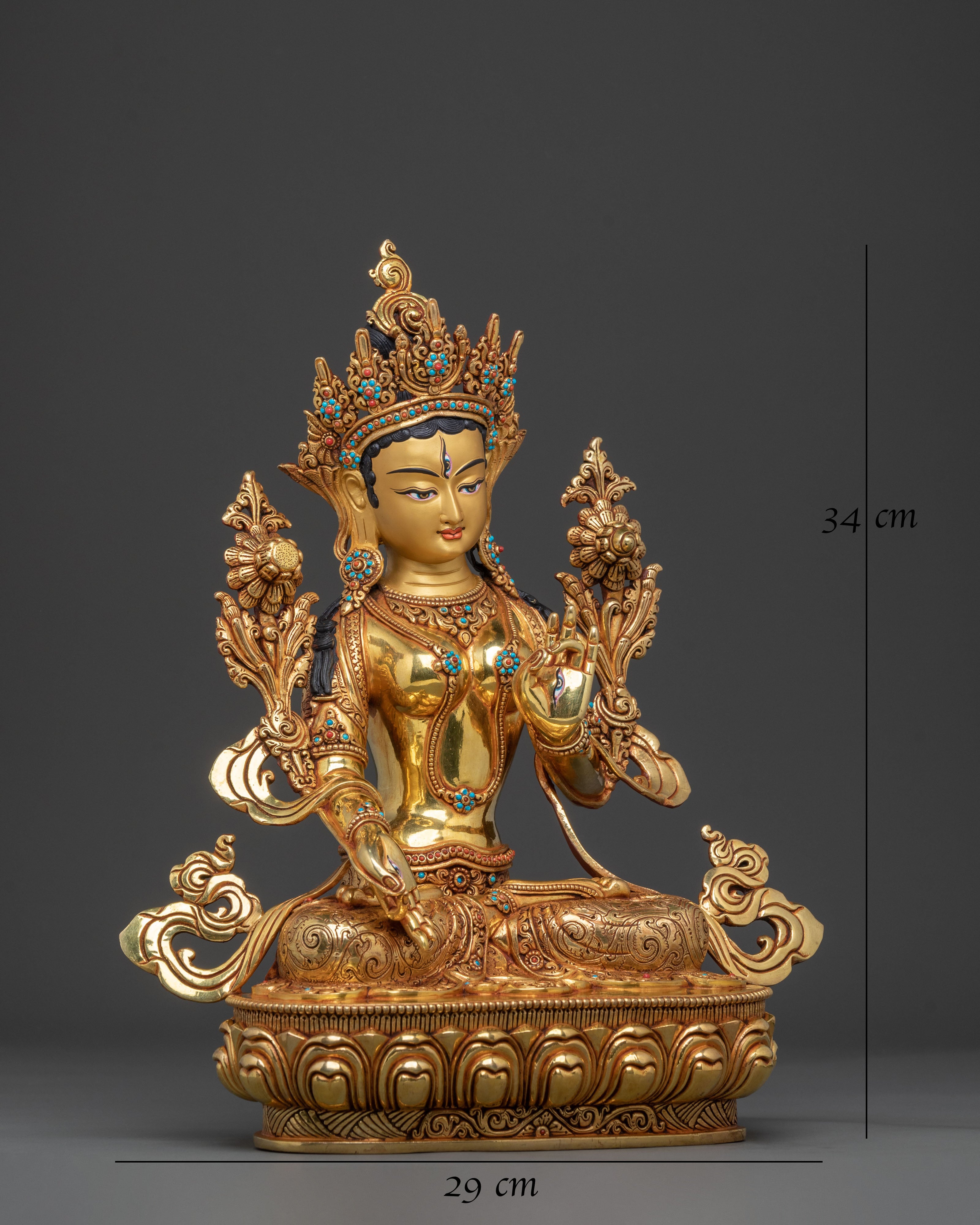 White Tara Buddhist Sculpture | Goddess of Longevity