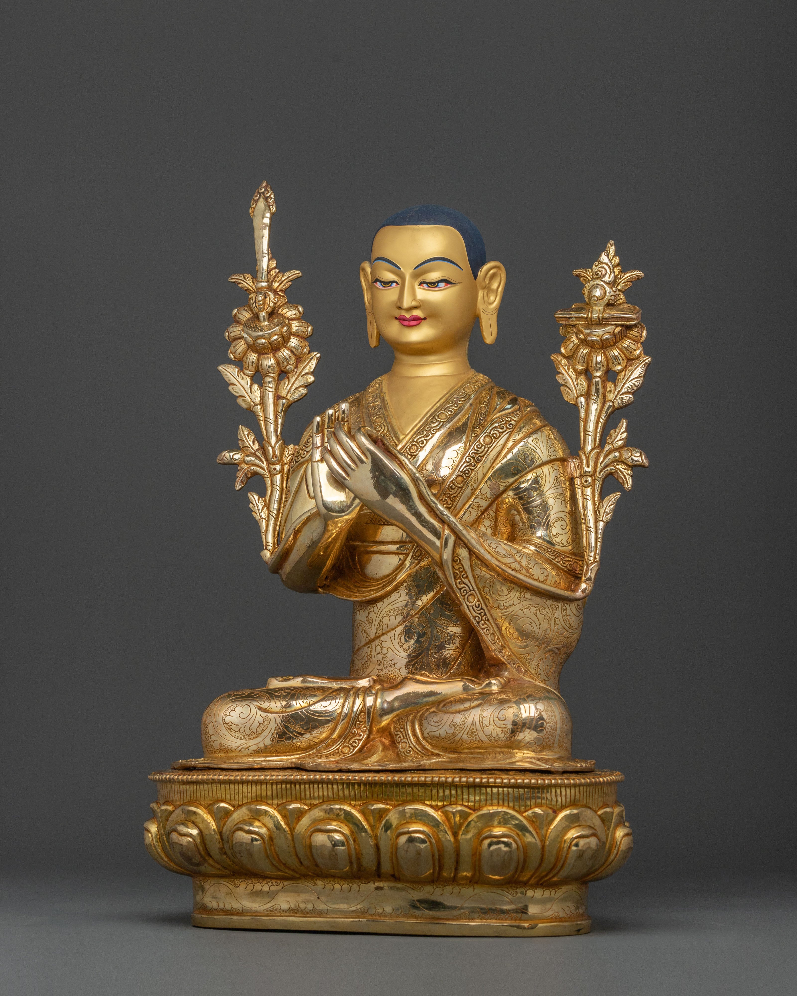 Tsongkhapa Statue with Disciples | Sacred Set