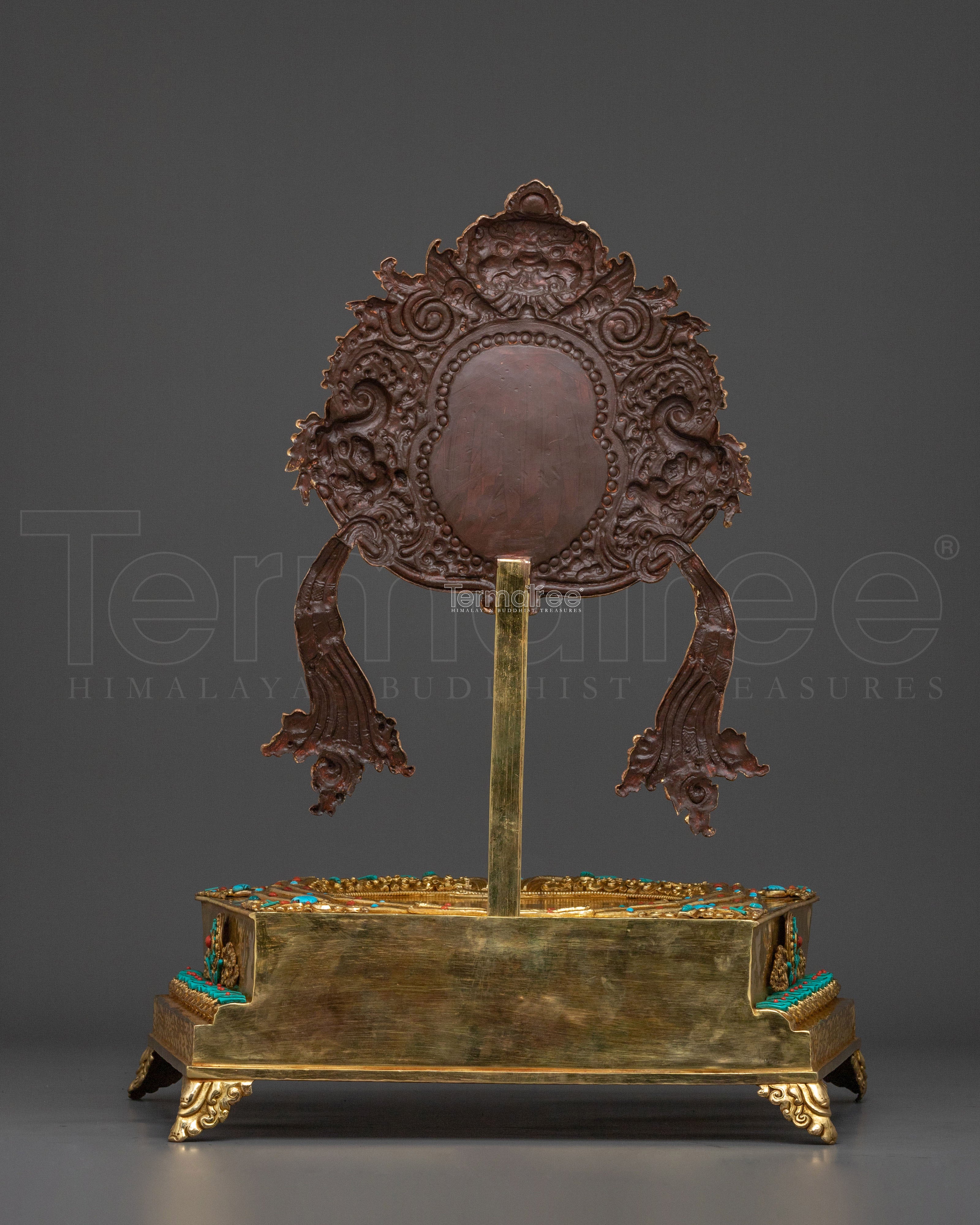 Traditional Handcrafted Throne: 24K Gold Gilded Artistry