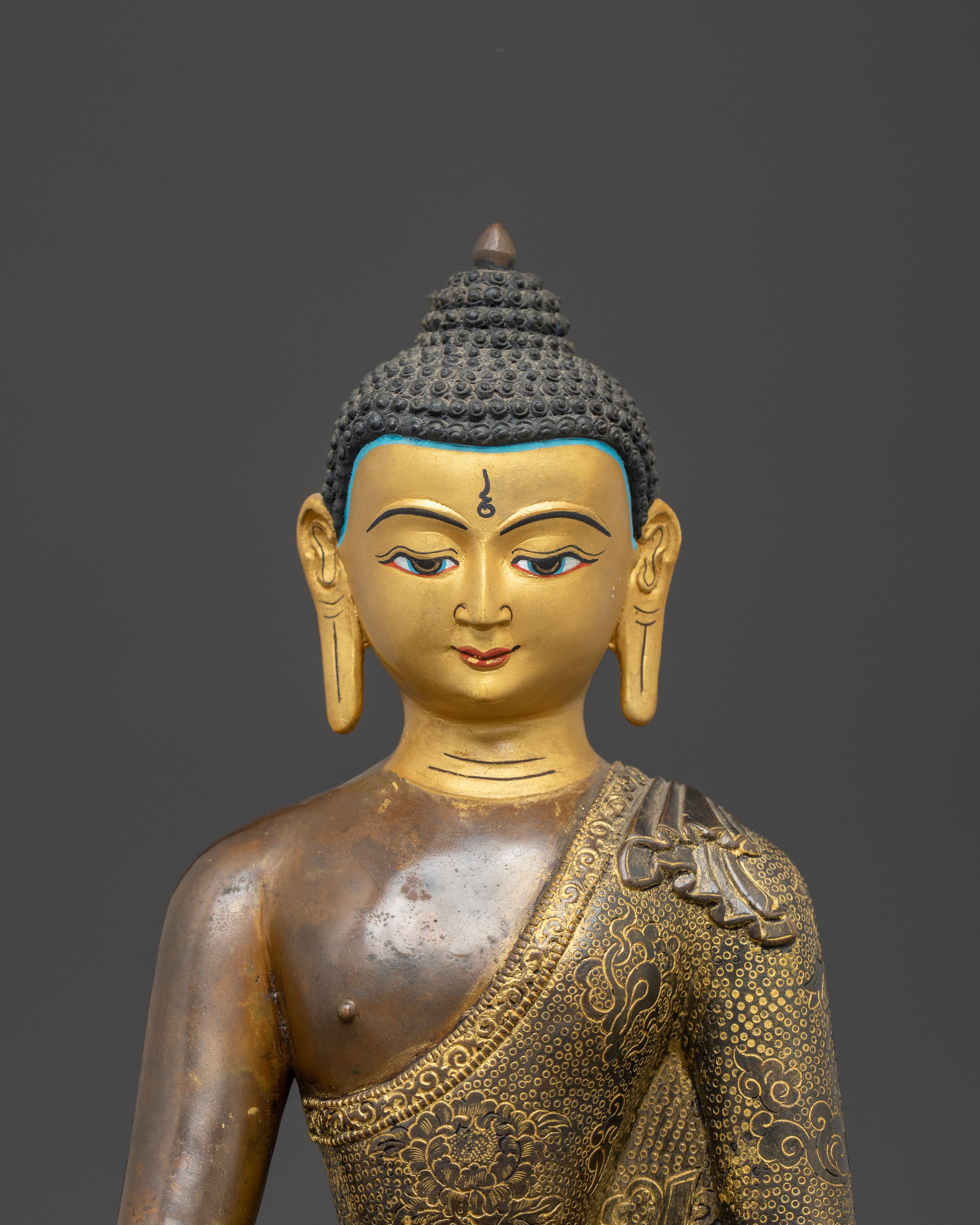 Handcrafted Copper Statue of Shakyamuni Buddha | Enlightenment Symbol