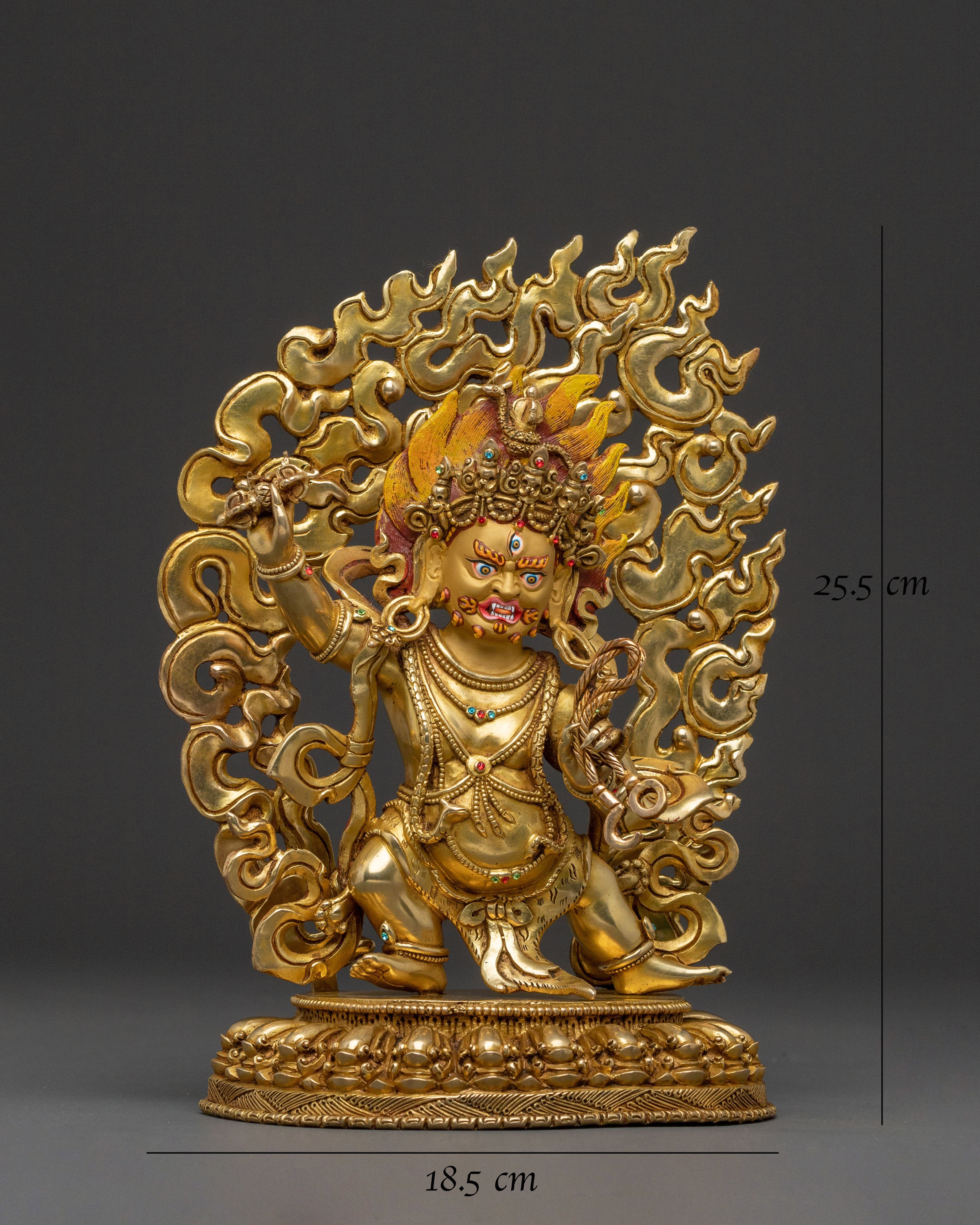 Guardian Vajrapani Golden Statue – Gilded Copper Masterpiece