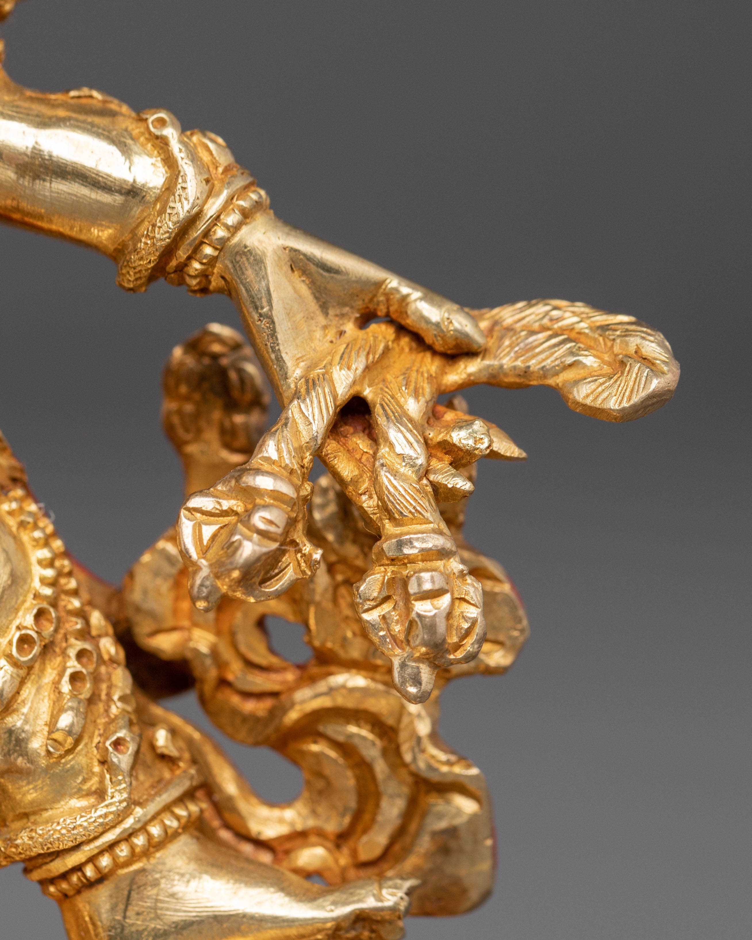 Golden Statue of Six-Armed Mahakala | Dharma Guardian