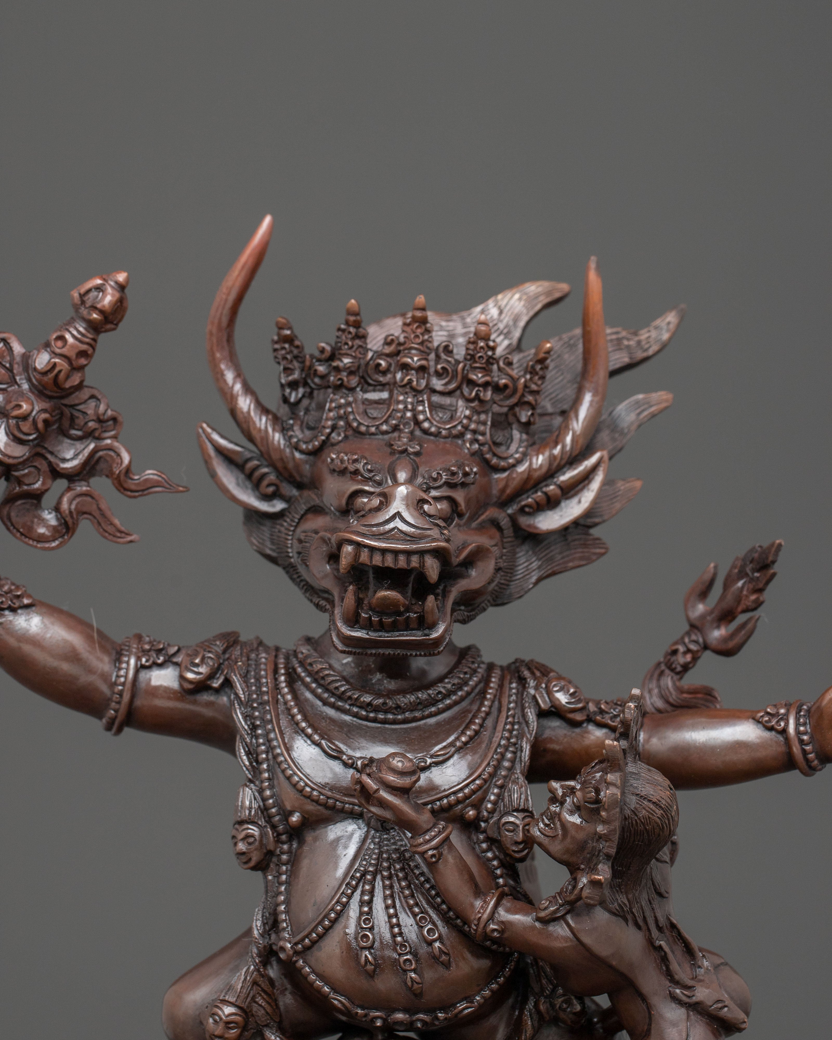Protector Deity Yama Dharmaraja Statue | Home Decor