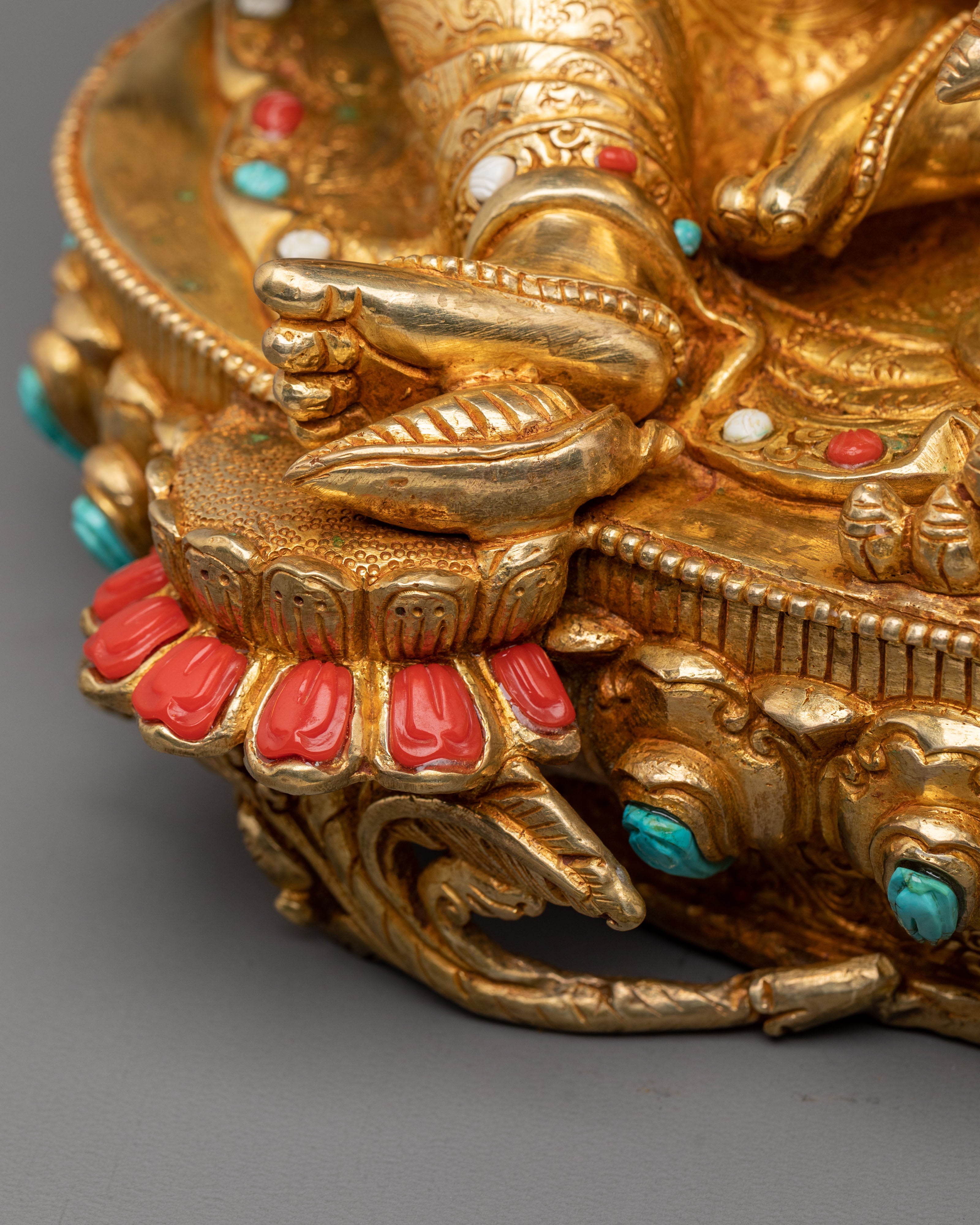 A Radiant Handmade Dzambhala Protector Statue