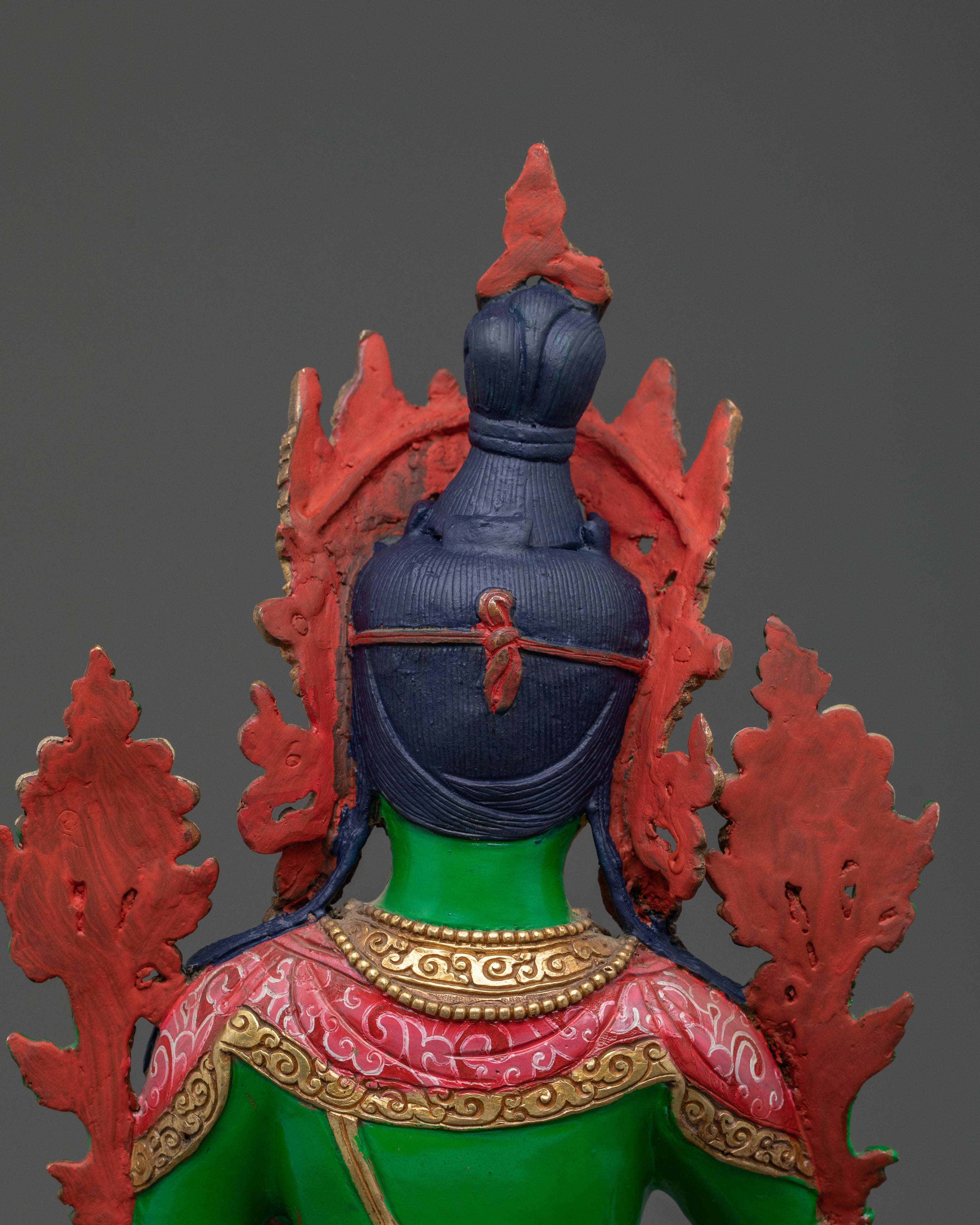 Green Tara: Hand-Gilded Meditation Statue | Home Decor