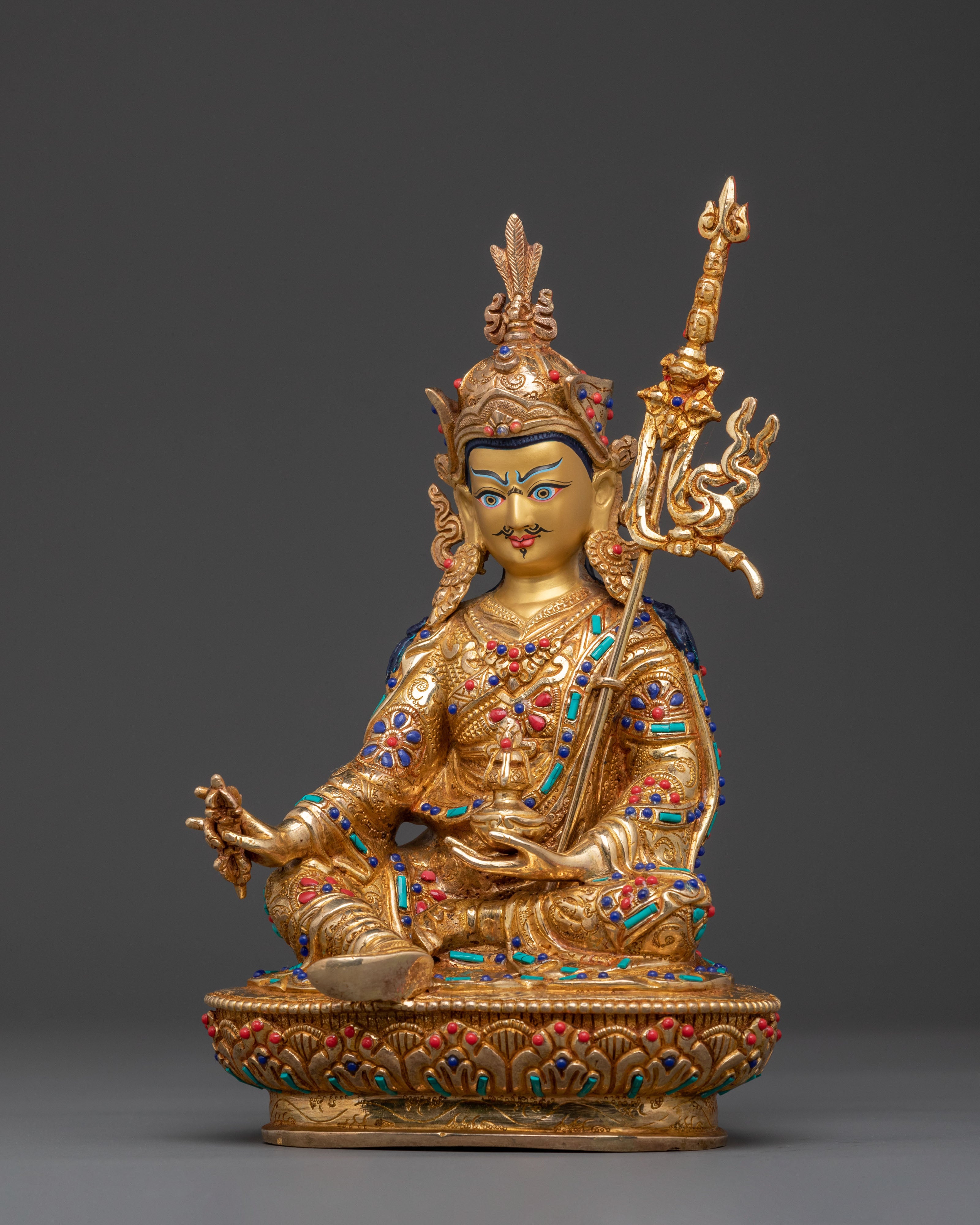 Handcrafted Guru Rinpoche Statue | Lotus Born Master