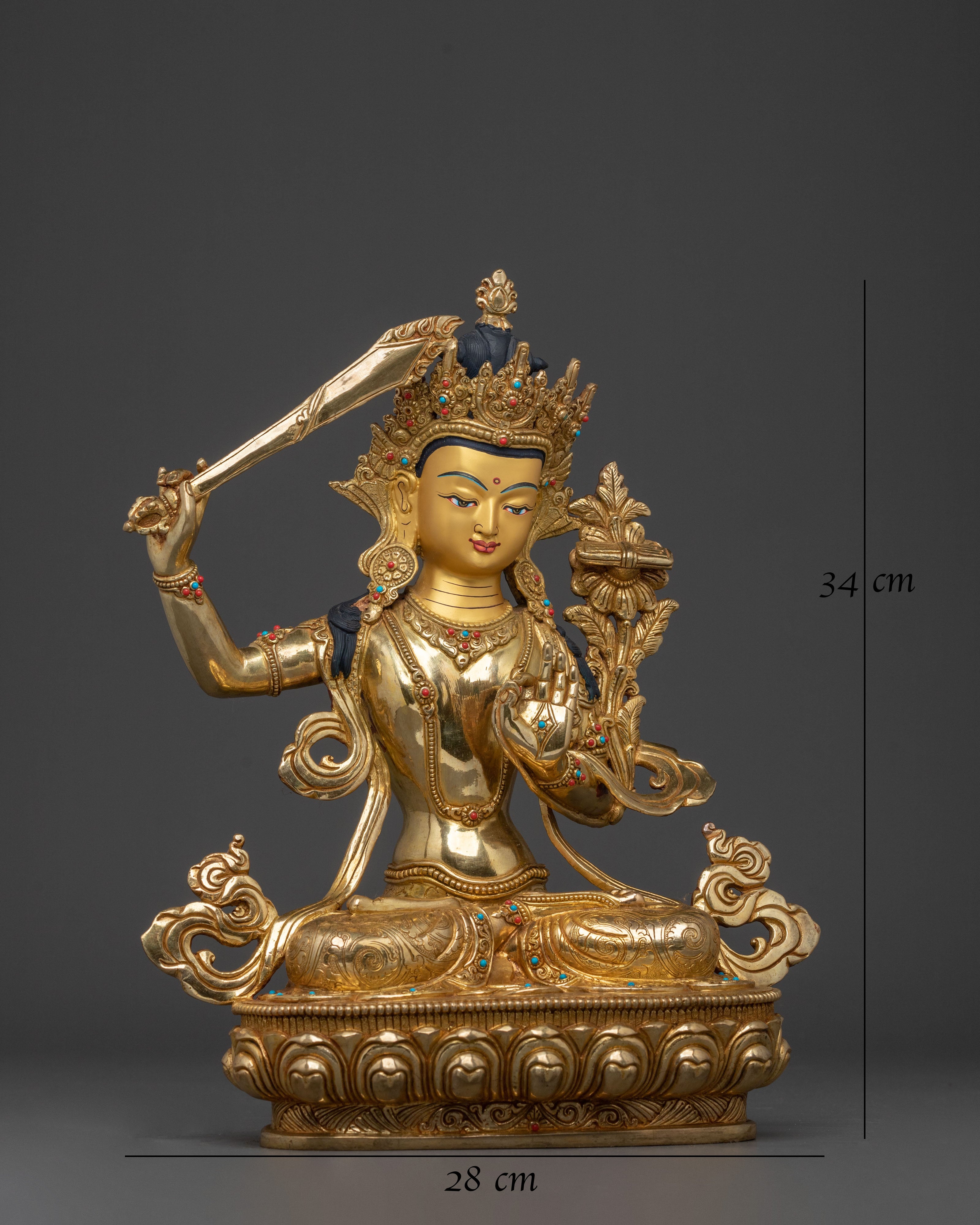 Manjushri Buddhist Sculpture | Symbol of Wisdom