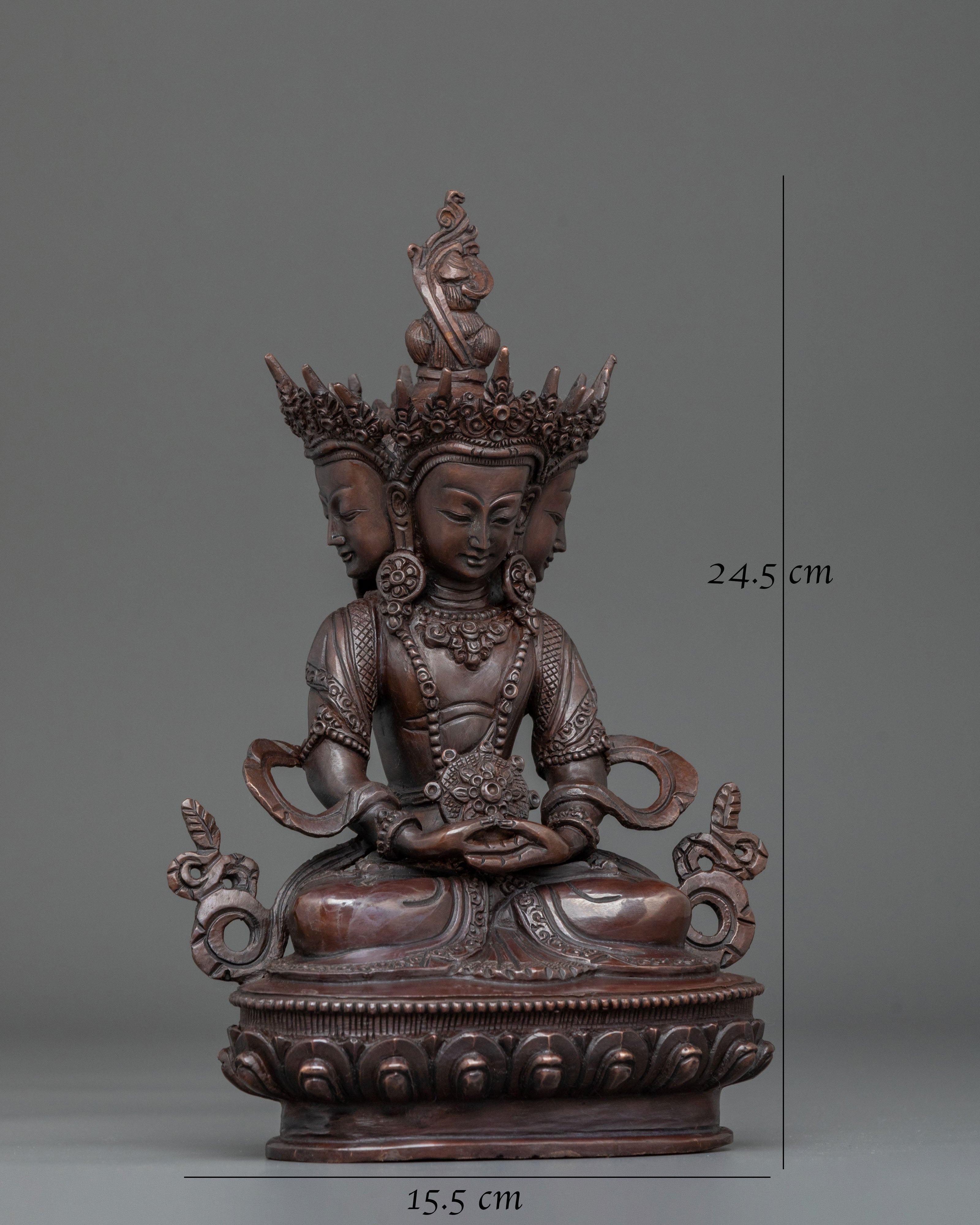Vairocana Buddha Statue | Oxidized Copper Artistry