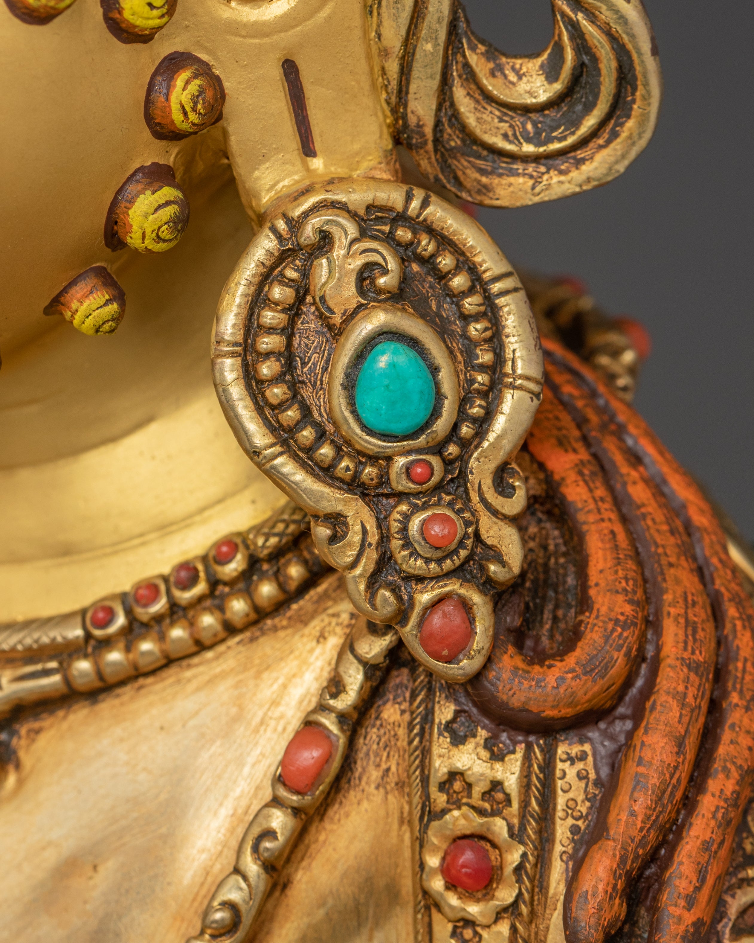 Handmade Golden Statue of Dzambhala | Prosperity Icon