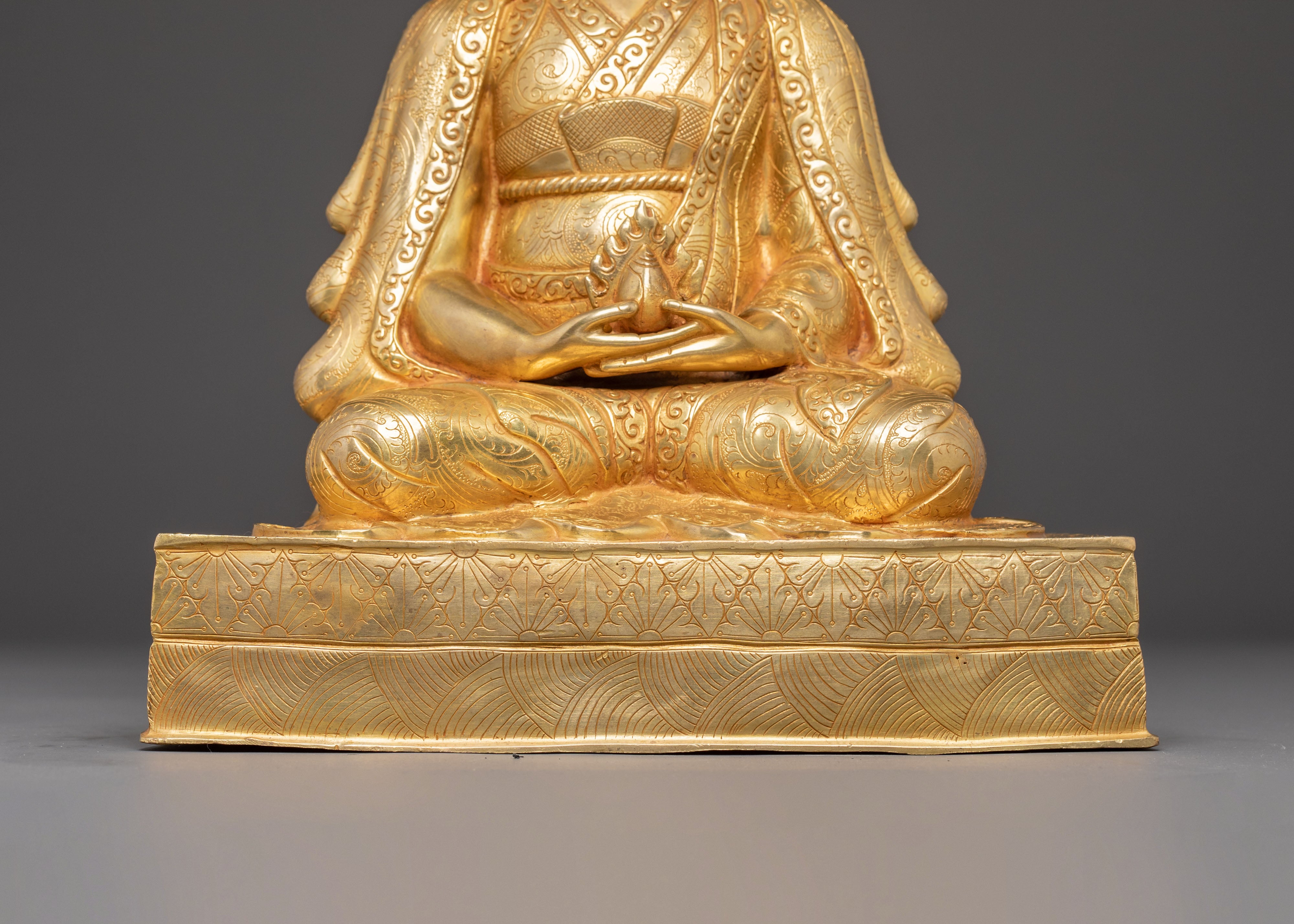 Kagyu Masters Statue Set | Marpha, Milarepa, & Gampopa Copper Sculptures