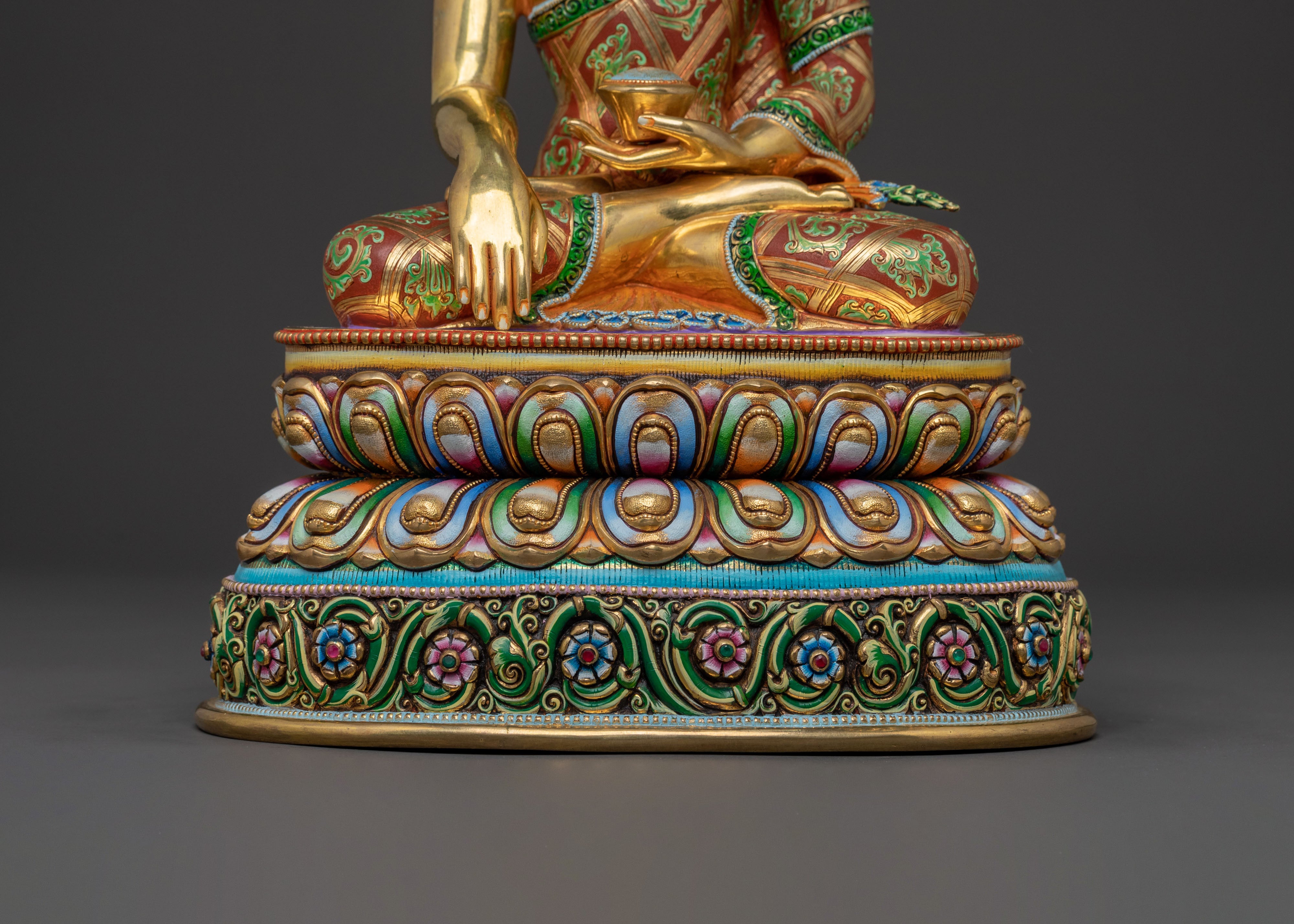 Shakyamuni Buddha 24k Gold Gilded Enlightenment Icon