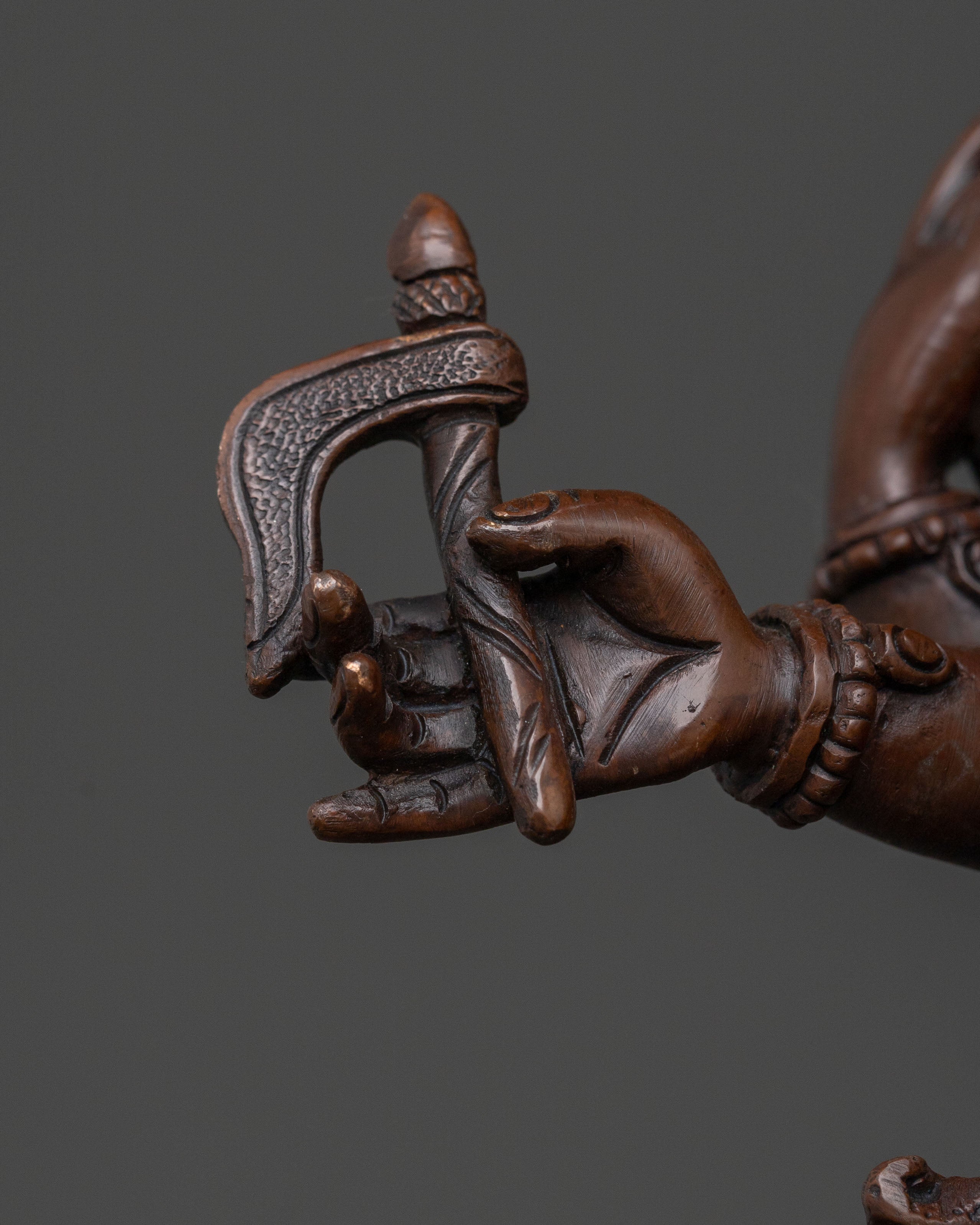 God Ganesh: Oxidized Copper Handcrafted Sculpture