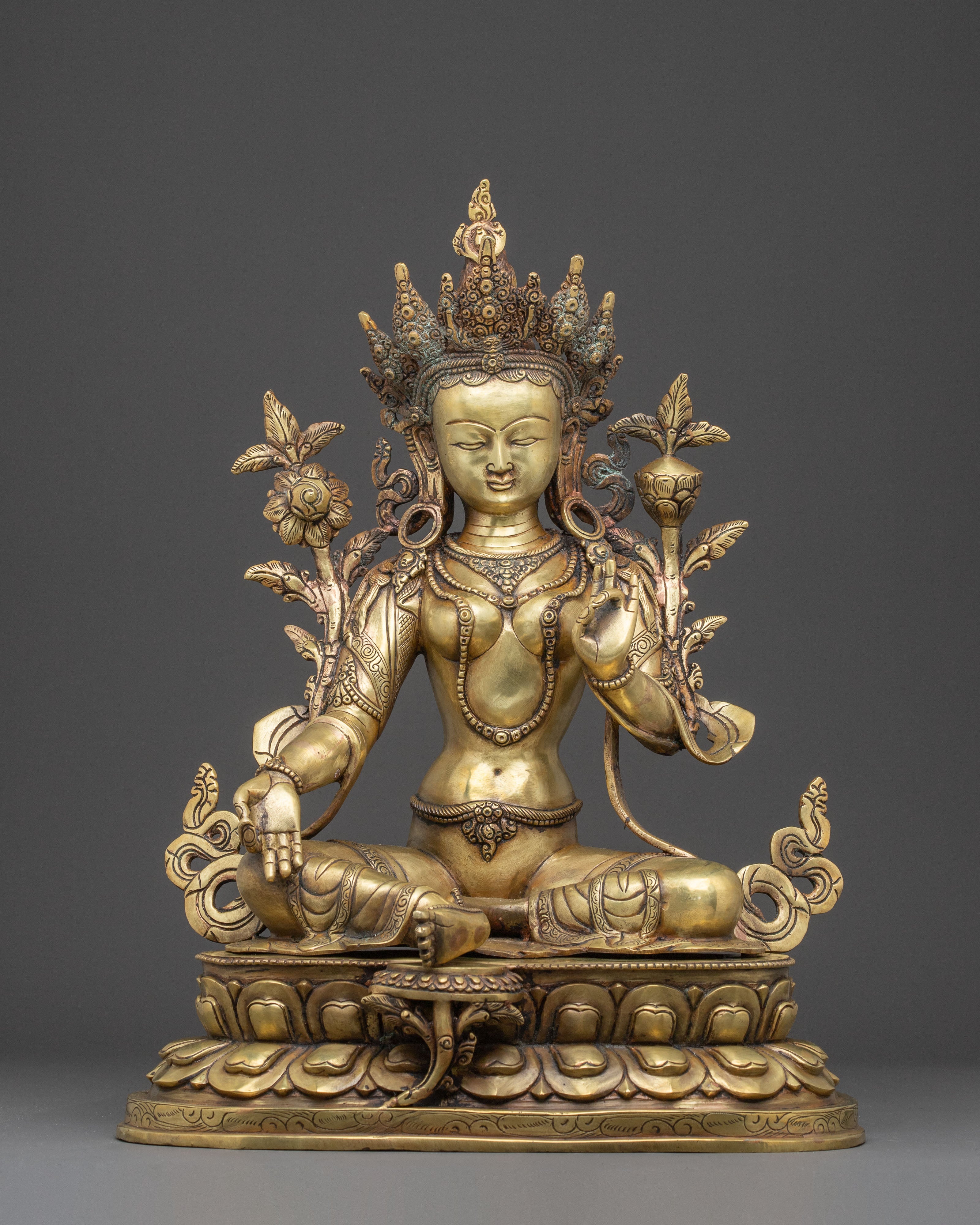 Green Tara Statue: Embodiment of Enlightened Action 