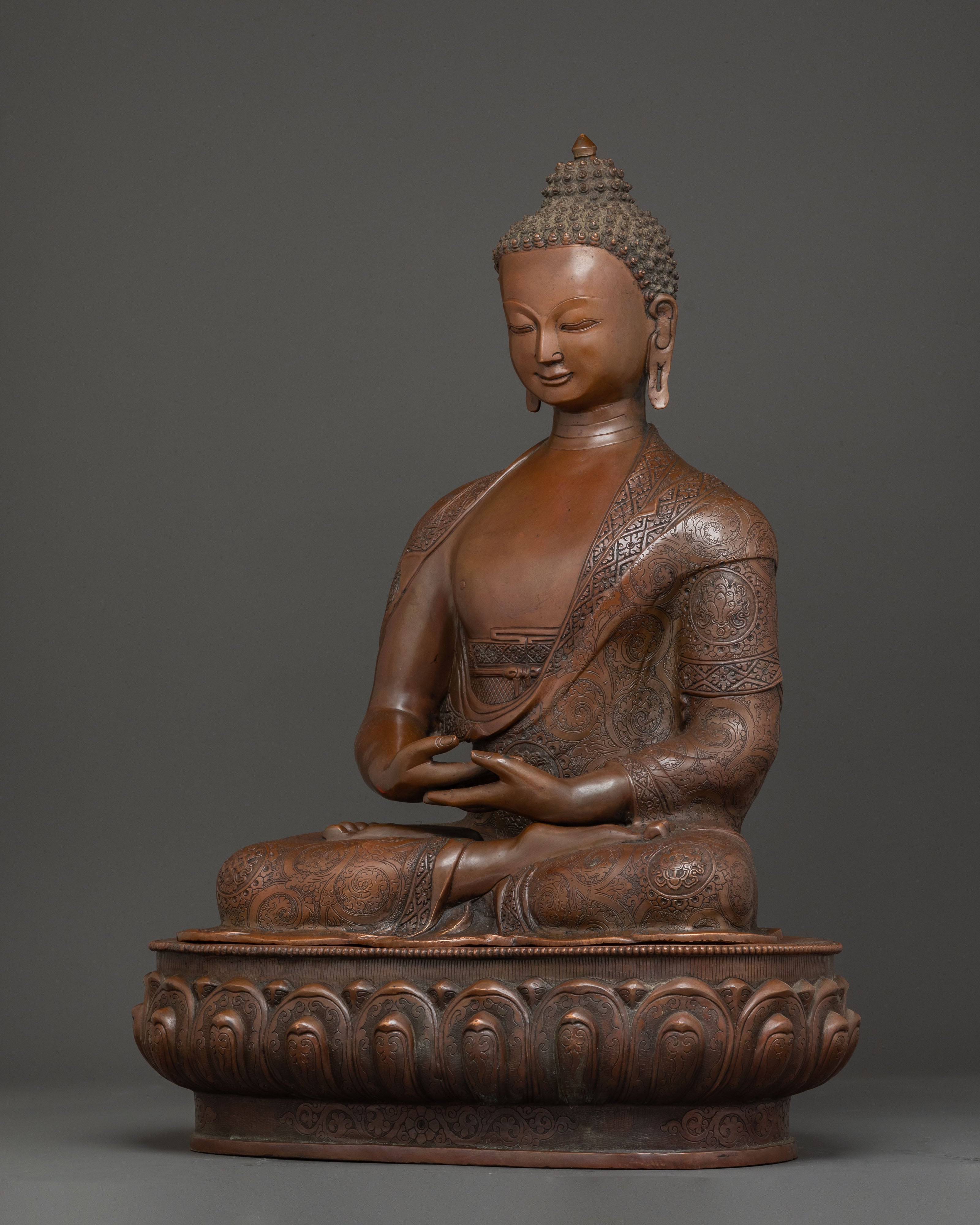 Blessing Amitabha Buddha Statue | Oxidized Copper Art
