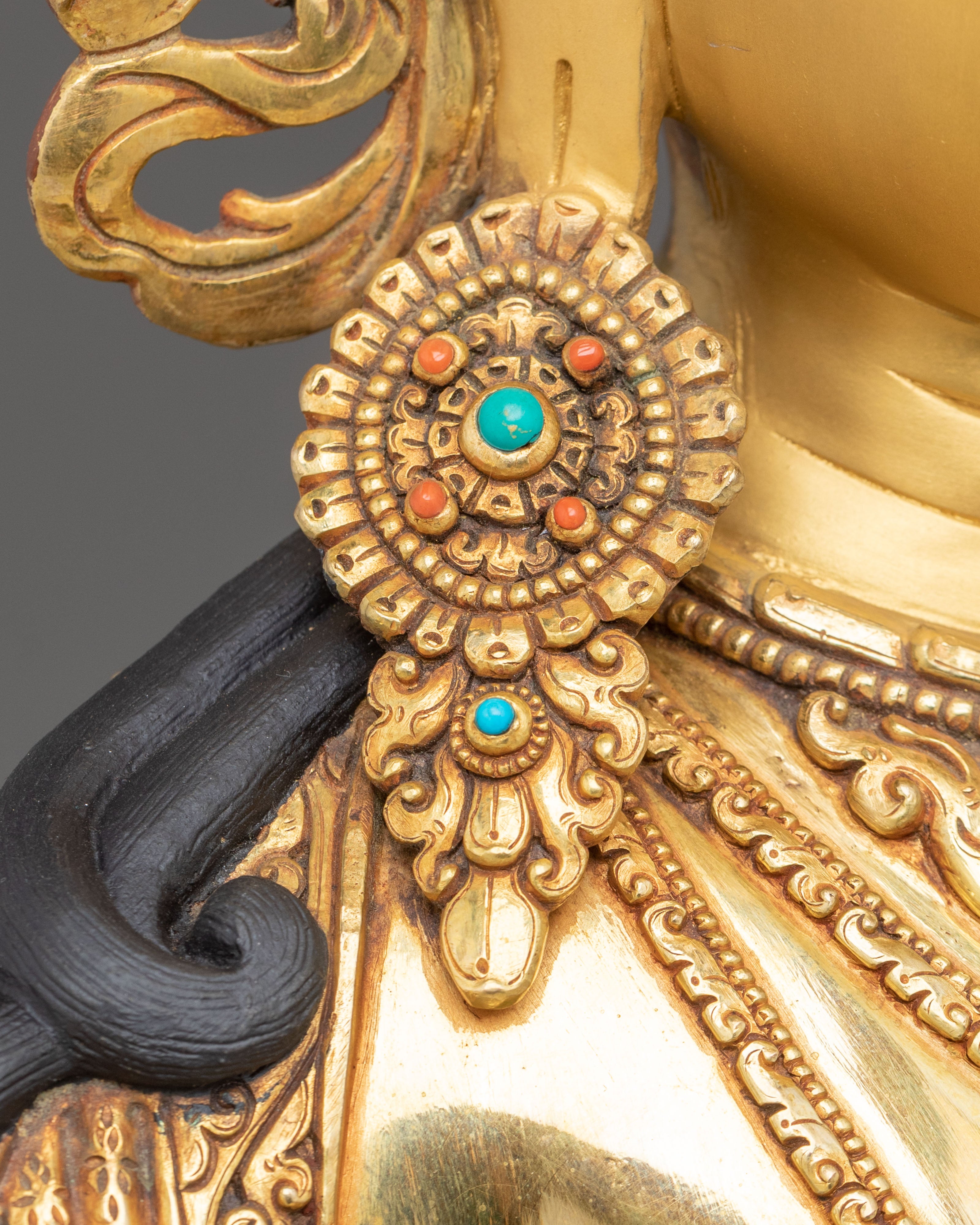 Hand-Carved Manjughoṣa Statue | Copper Sculpture