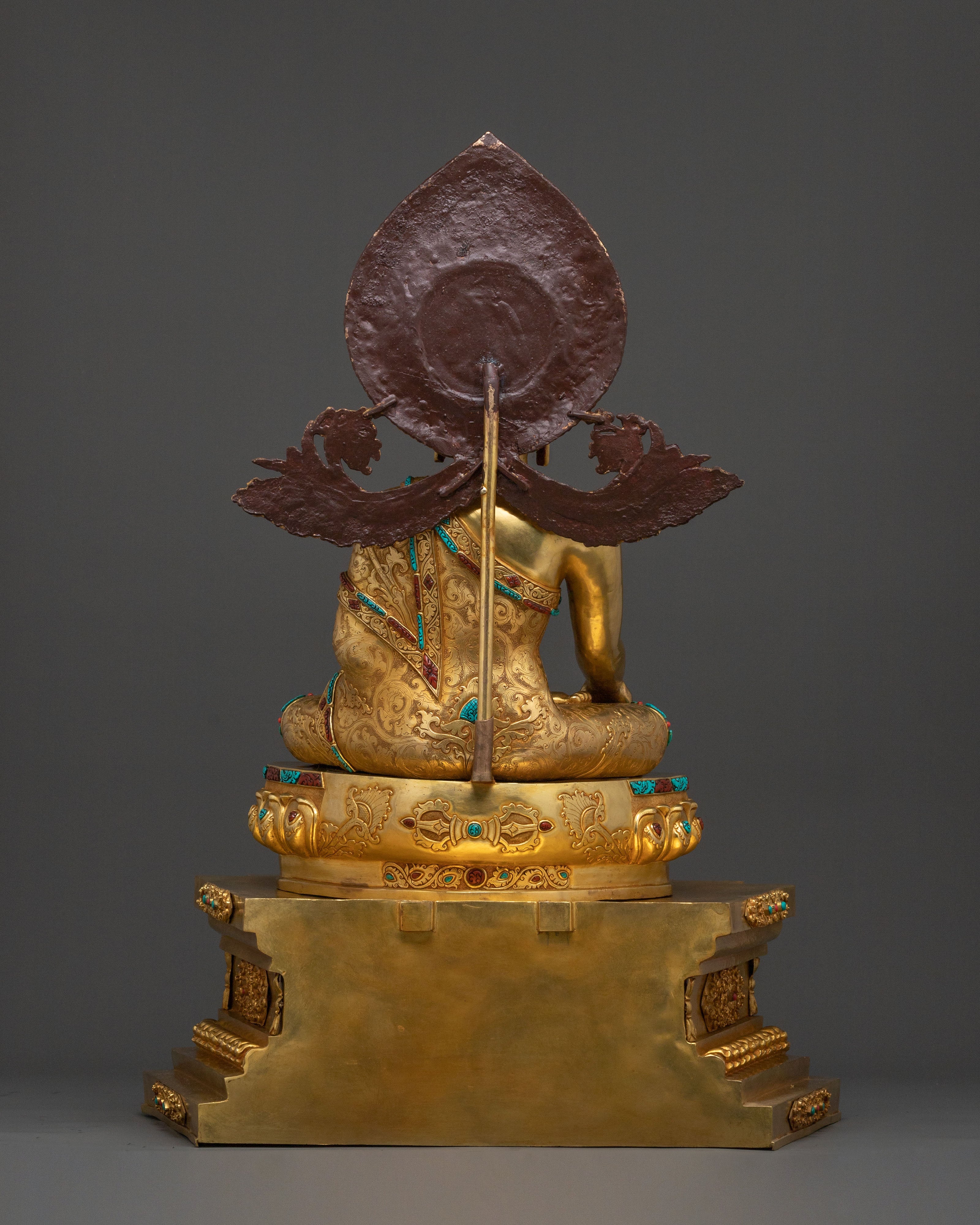 Shakyamuni Buddha Statue On Throne | Home Decor