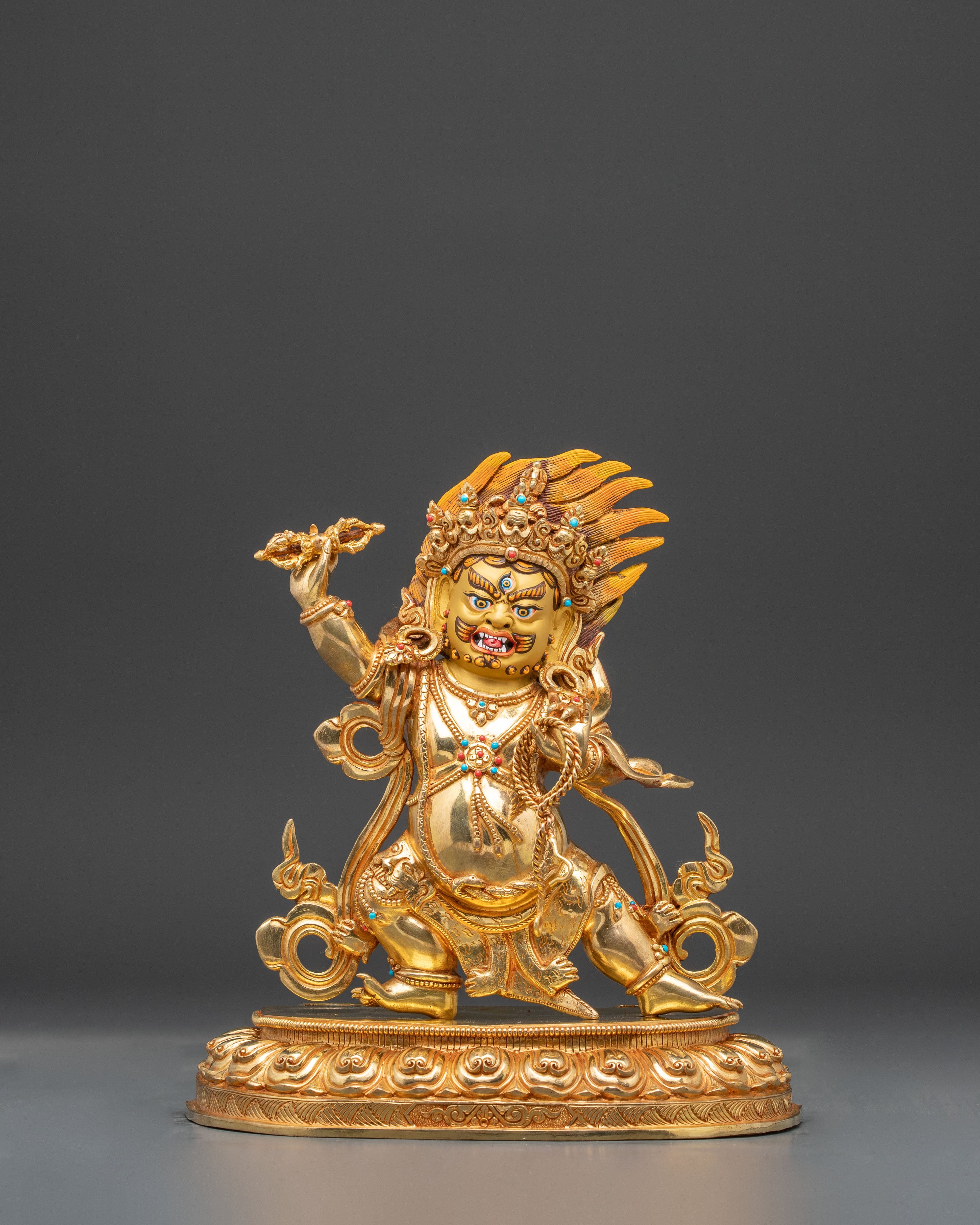 Handcrafted Vajrapani Statue: Protector of Dharma