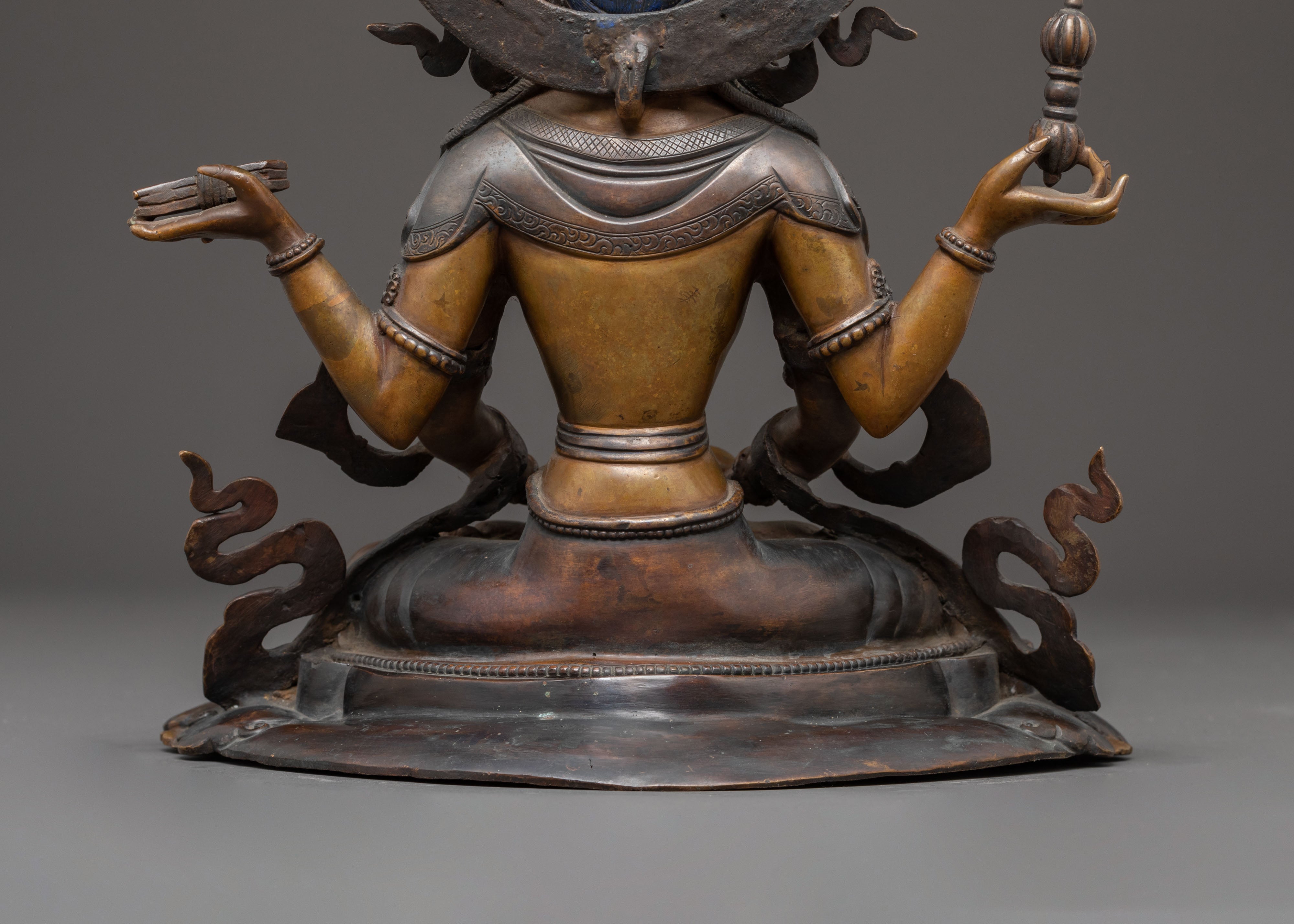 Handcrafted Prajna Paramita Oxidized Copper Statue | Perfect for Meditation