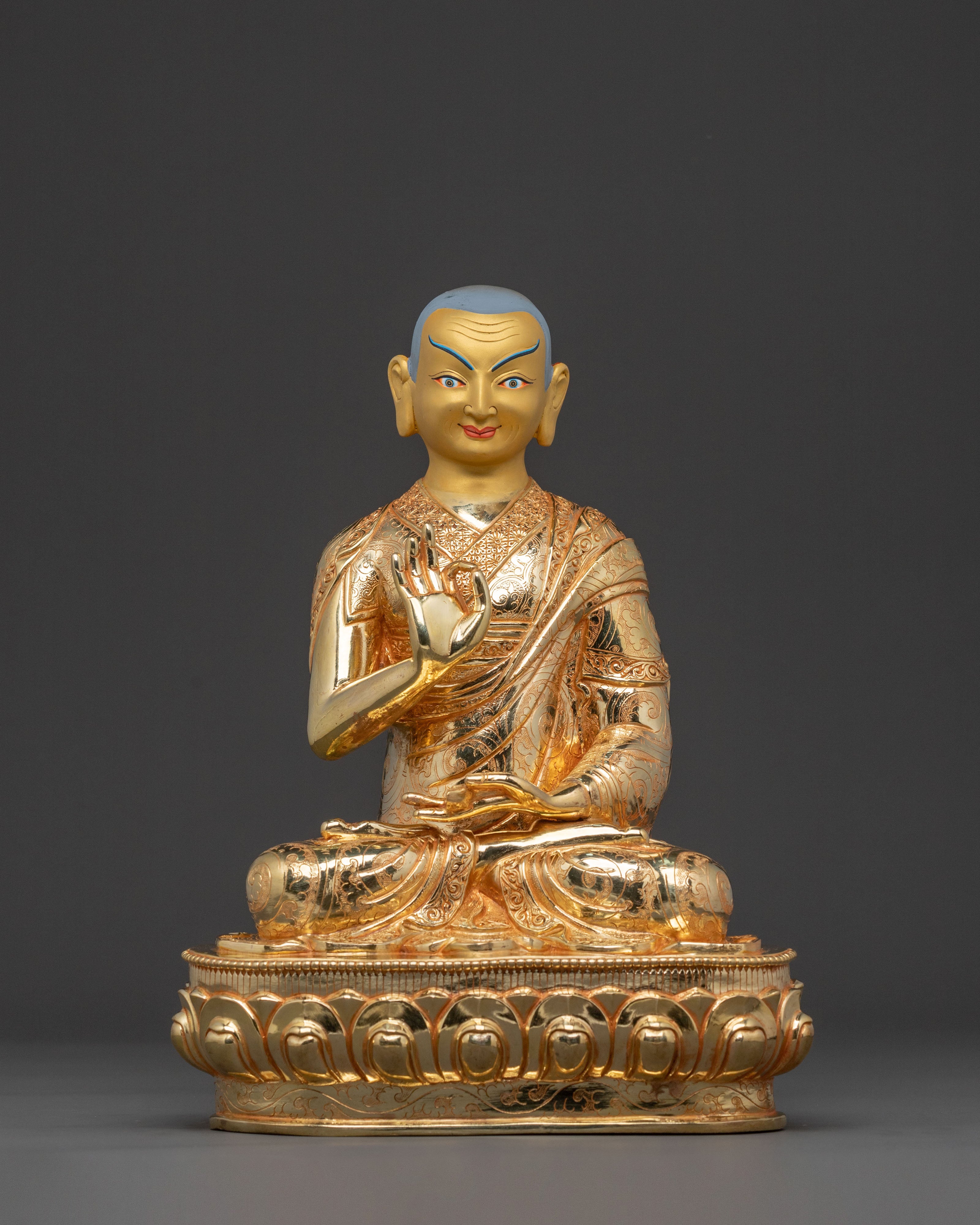 Disciples of Tsongkhapa Lineage Statue | 24k Gold Glided