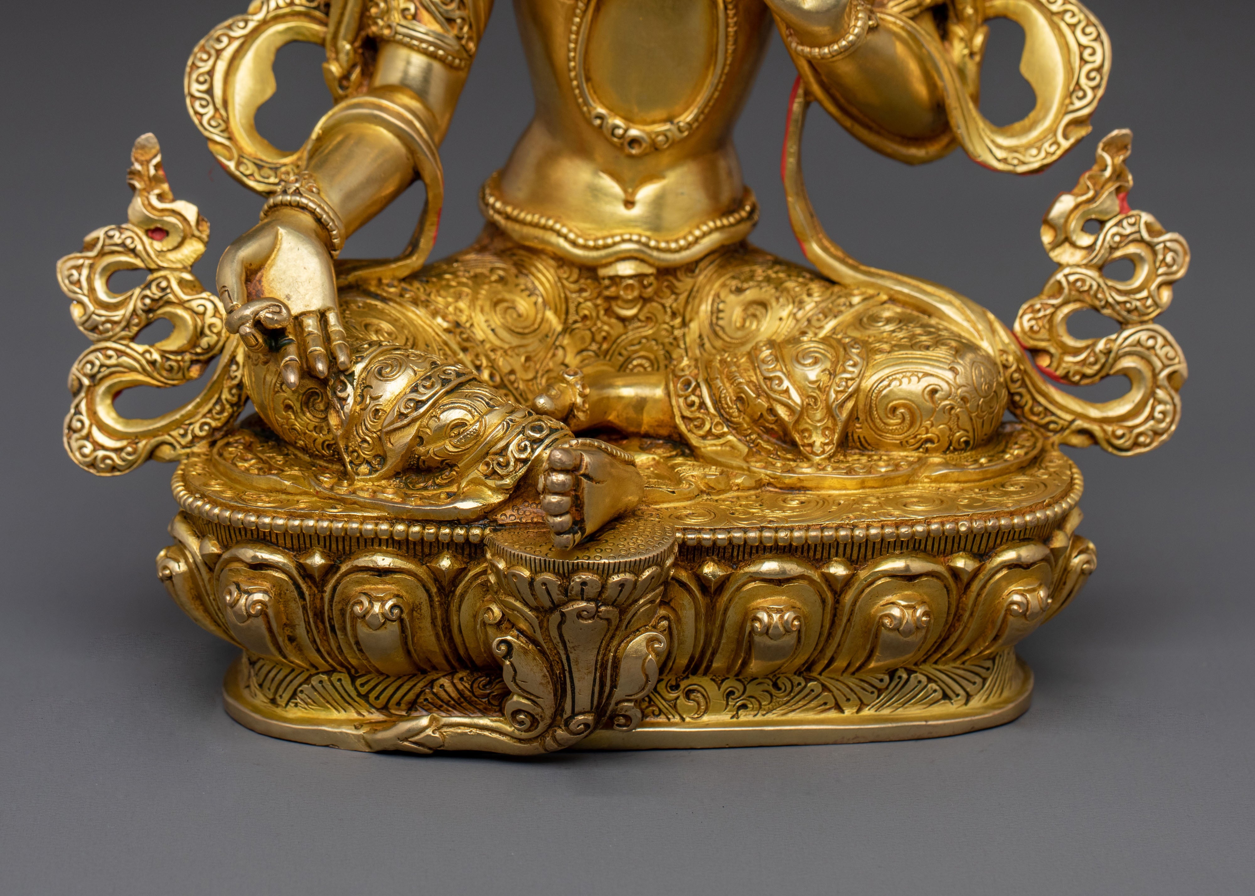 Green Tara Home Shrine Statue: Goddess of Compassion & Swift Blessings