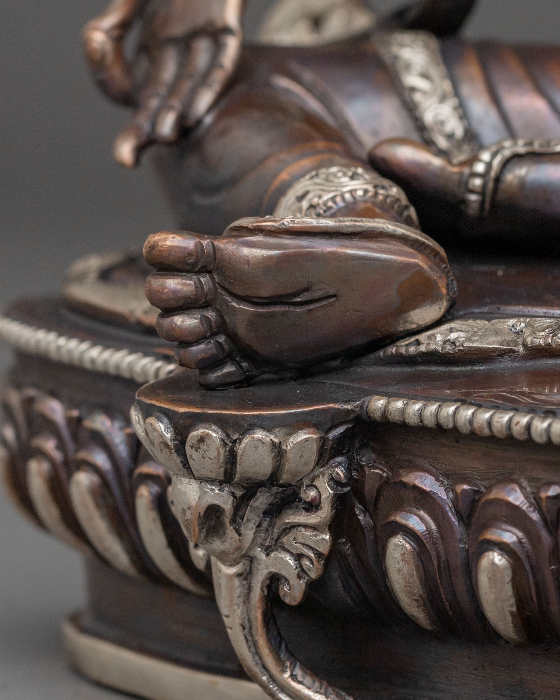 Green Tara Statue | Oxidized Copper Buddhist Goddess